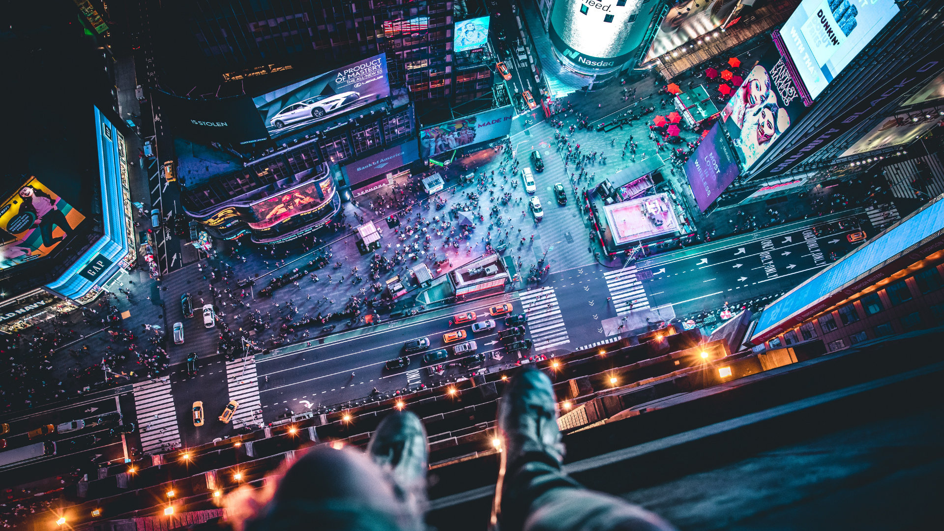 Обои таймсквер, свет, город, населенный пункт, метрополия в разрешении 1920x1080