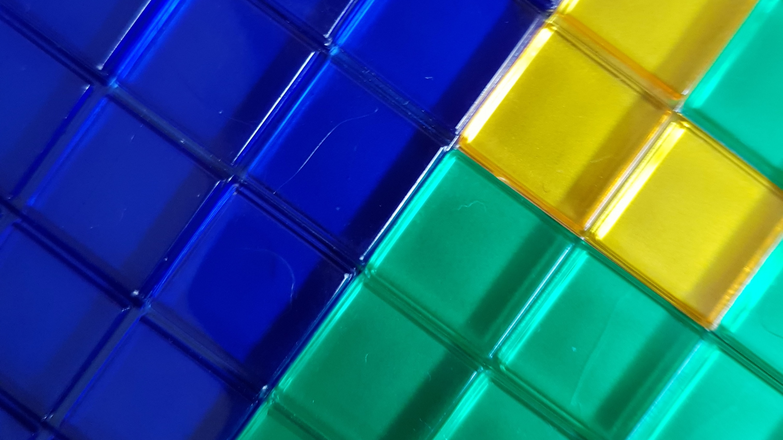 Обои синий кобальт, синий, электрик, желтый, бирюза в разрешении 2560x1440