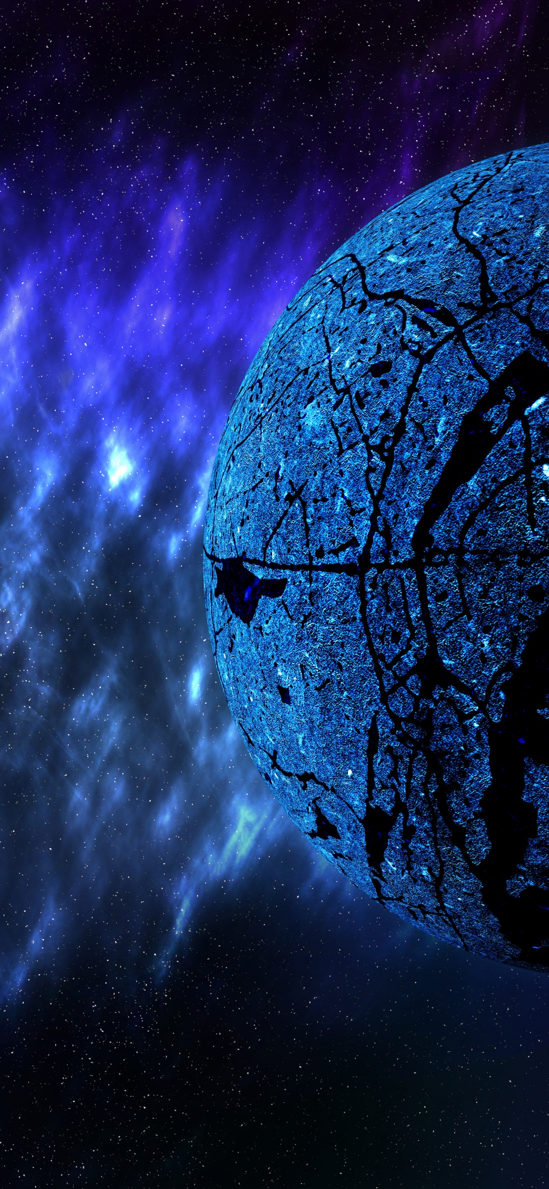 Обои Галактика, Вселенная, вода, небо, земля в разрешении 1125x2436