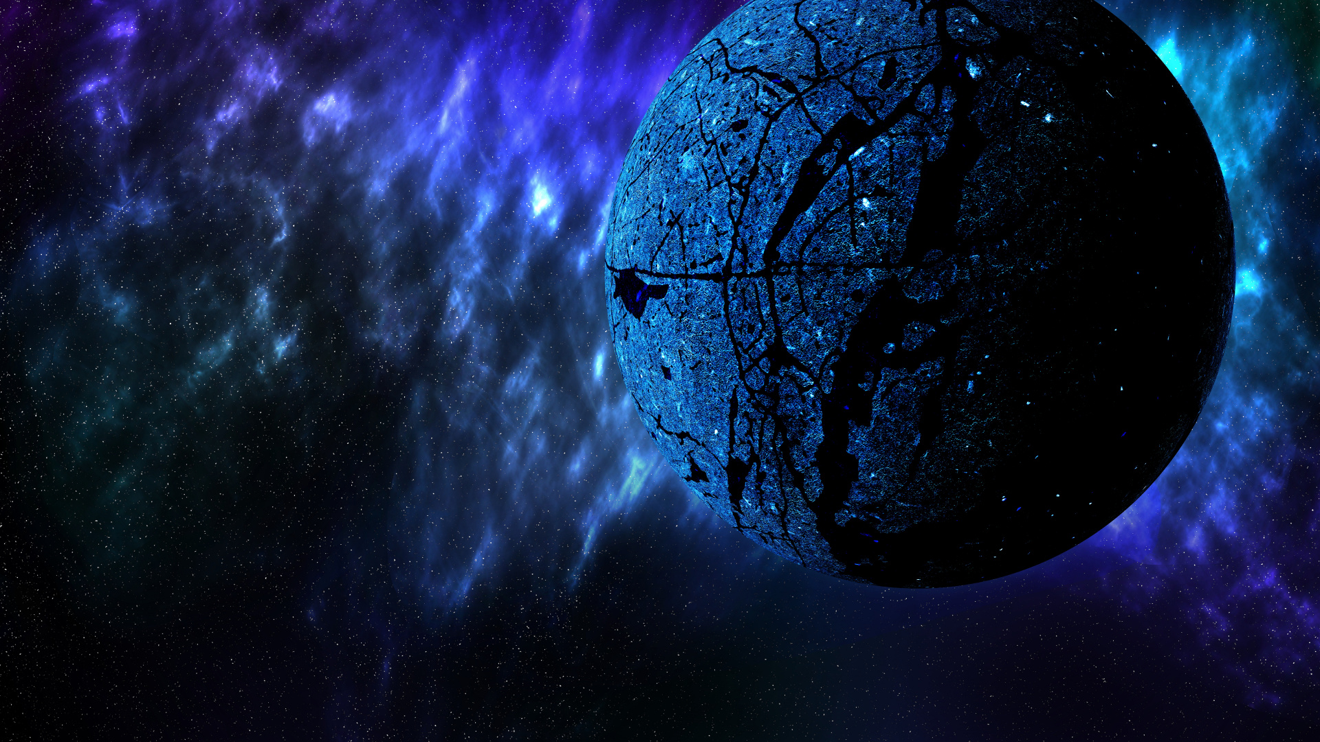 Обои Галактика, Вселенная, вода, небо, земля в разрешении 1920x1080