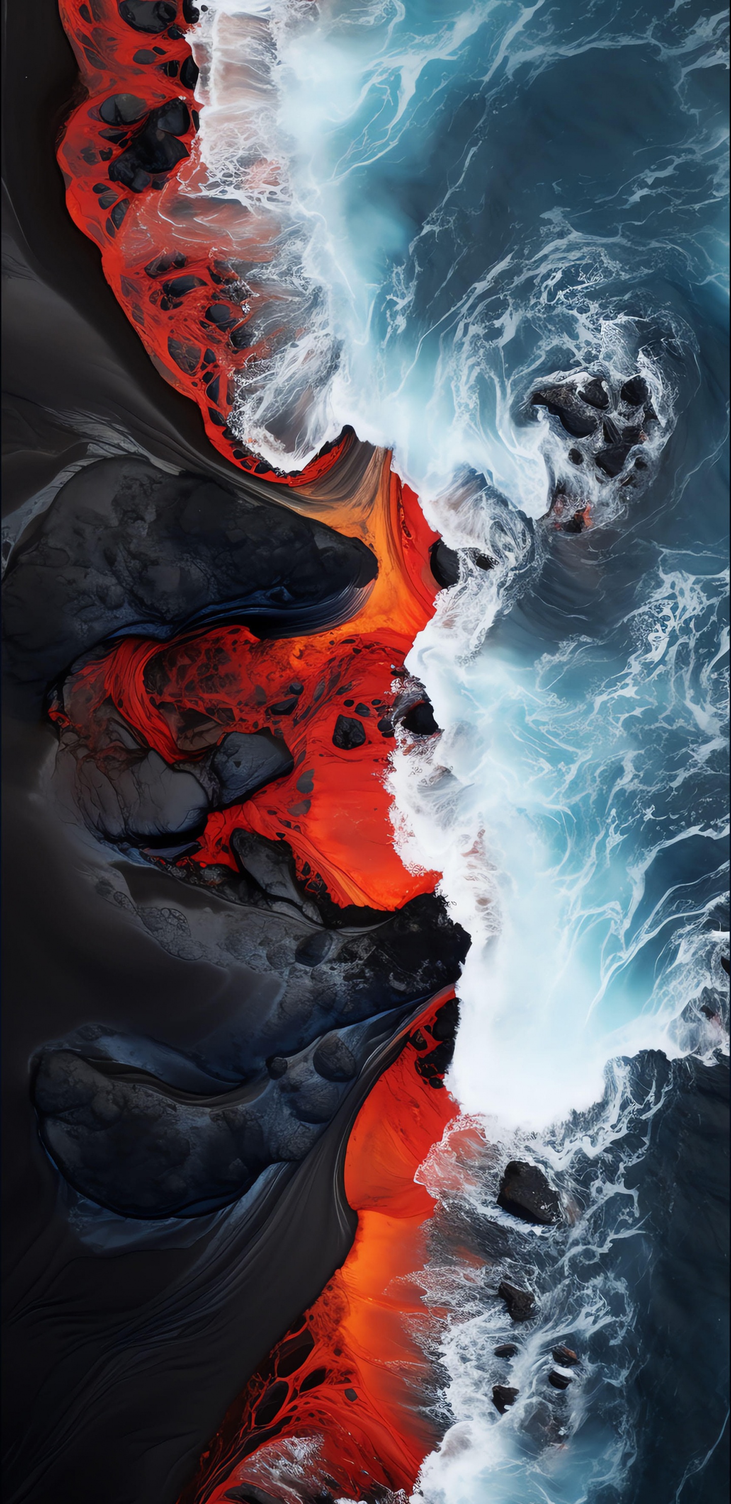 Обои вода, жидкий, природа, жидкость, арт в разрешении 1440x2960