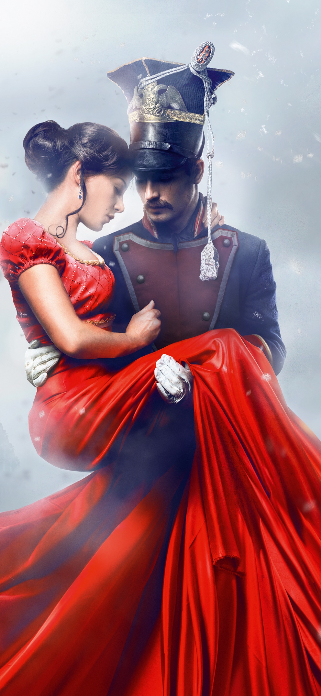 Обои Баллада о Уланской, платье, красный цвет, красота, официальная одежда в разрешении 1125x2436