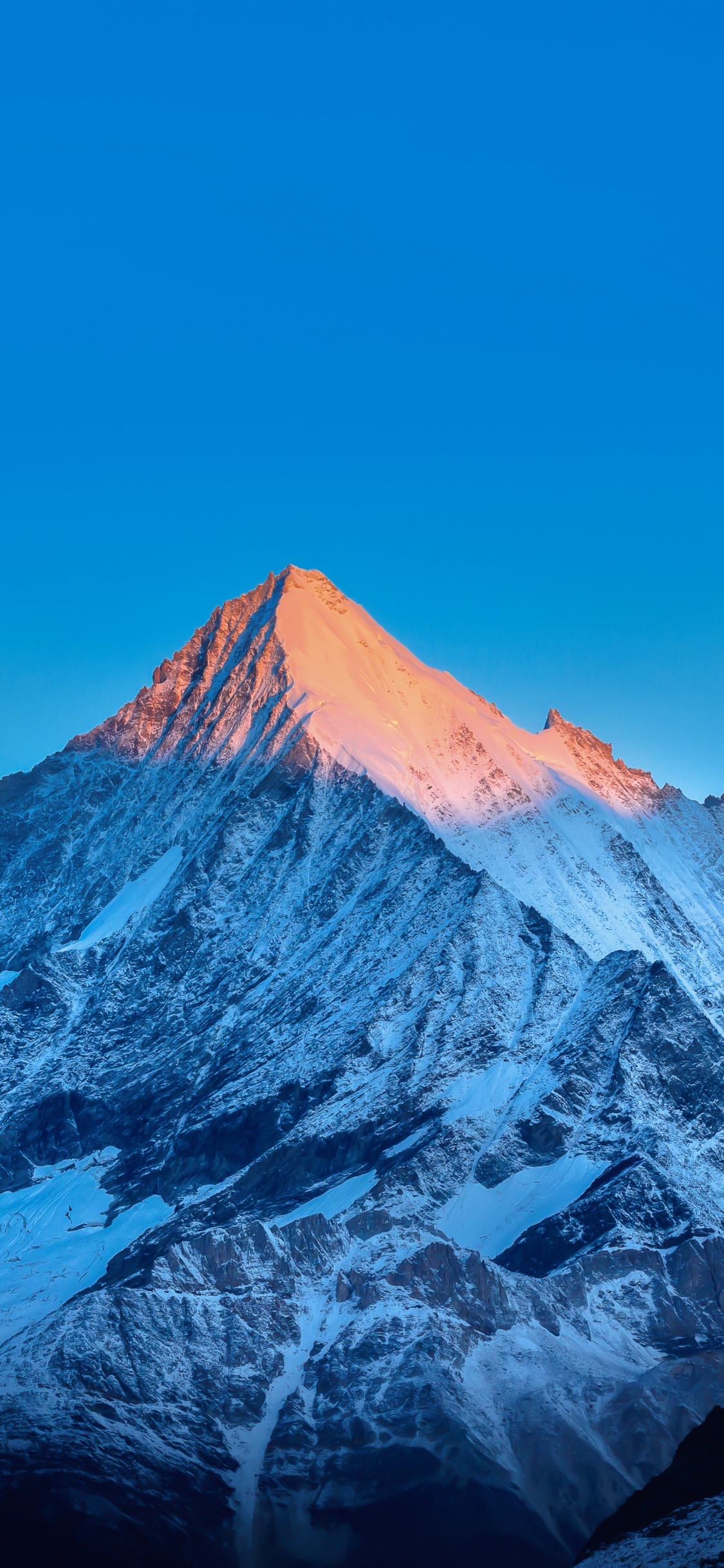 Обои саммит, гора, снег, склон, облако в разрешении 1125x2436