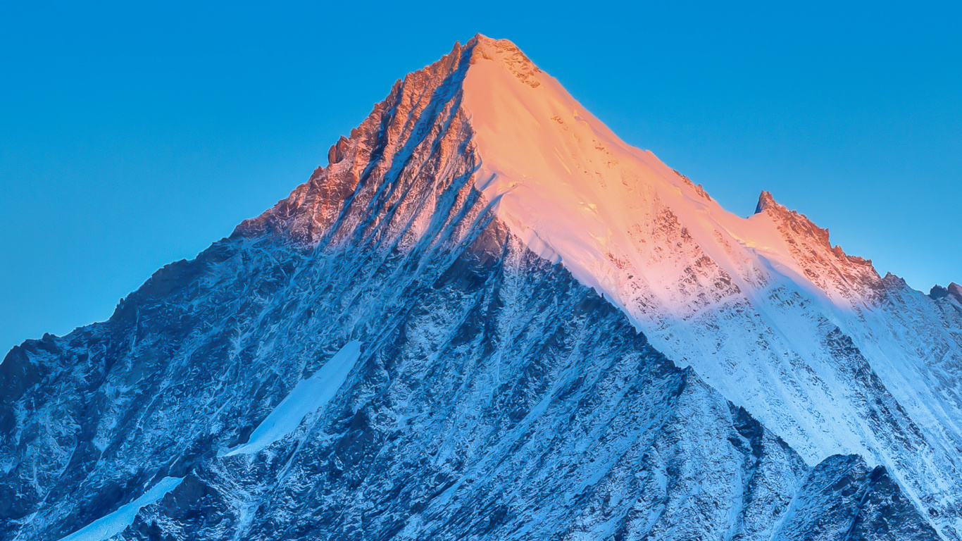 Обои саммит, гора, снег, склон, облако в разрешении 1366x768