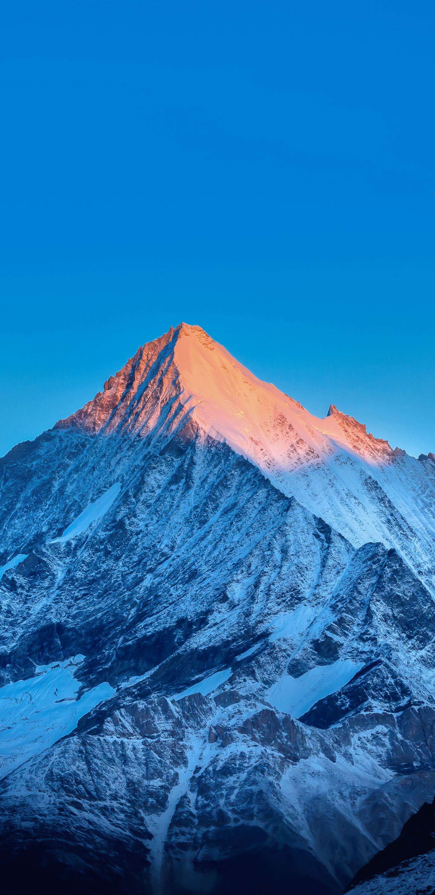 Обои саммит, гора, снег, склон, облако в разрешении 1440x2960