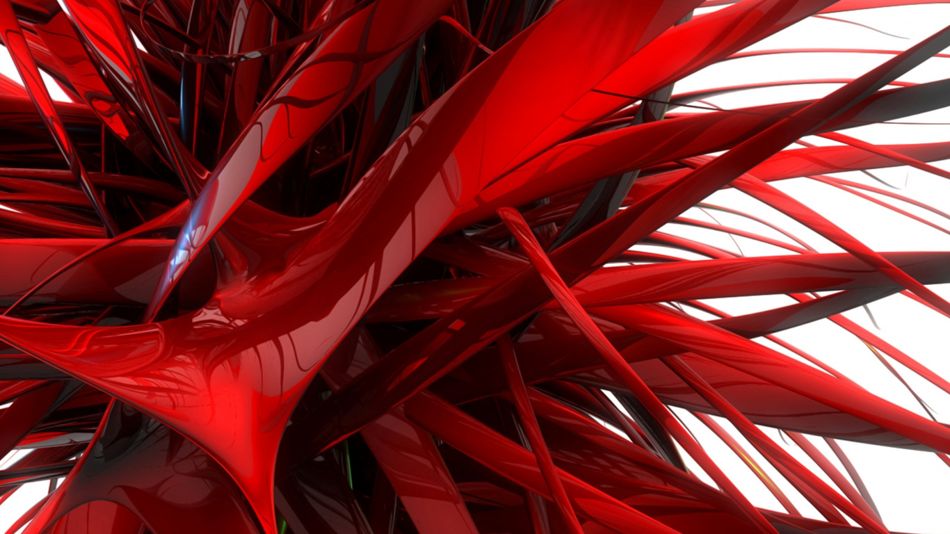 Обои абстрактное искусство, красный цвет, растение, графика, колесо в разрешении 1366x768