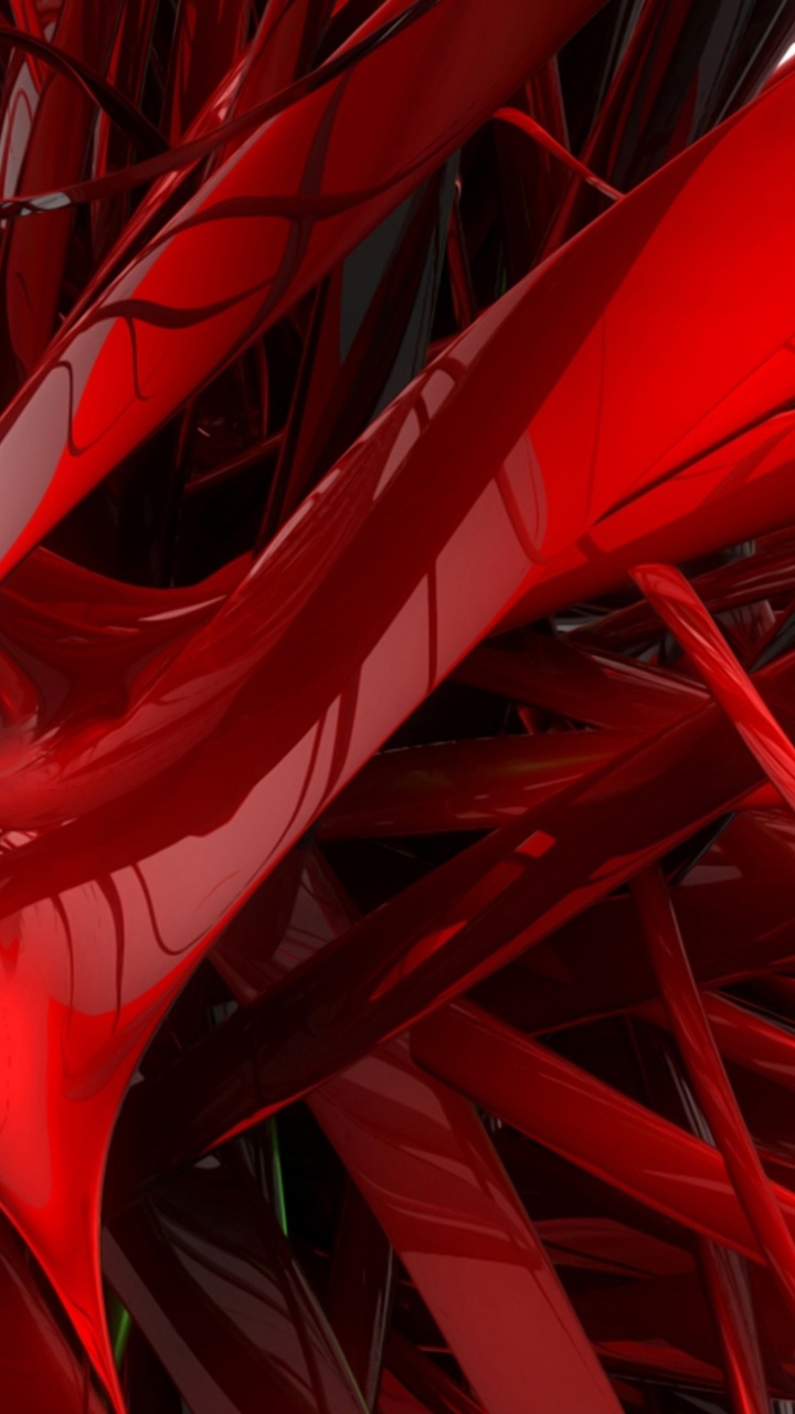 Обои абстрактное искусство, красный цвет, растение, графика, колесо в разрешении 720x1280