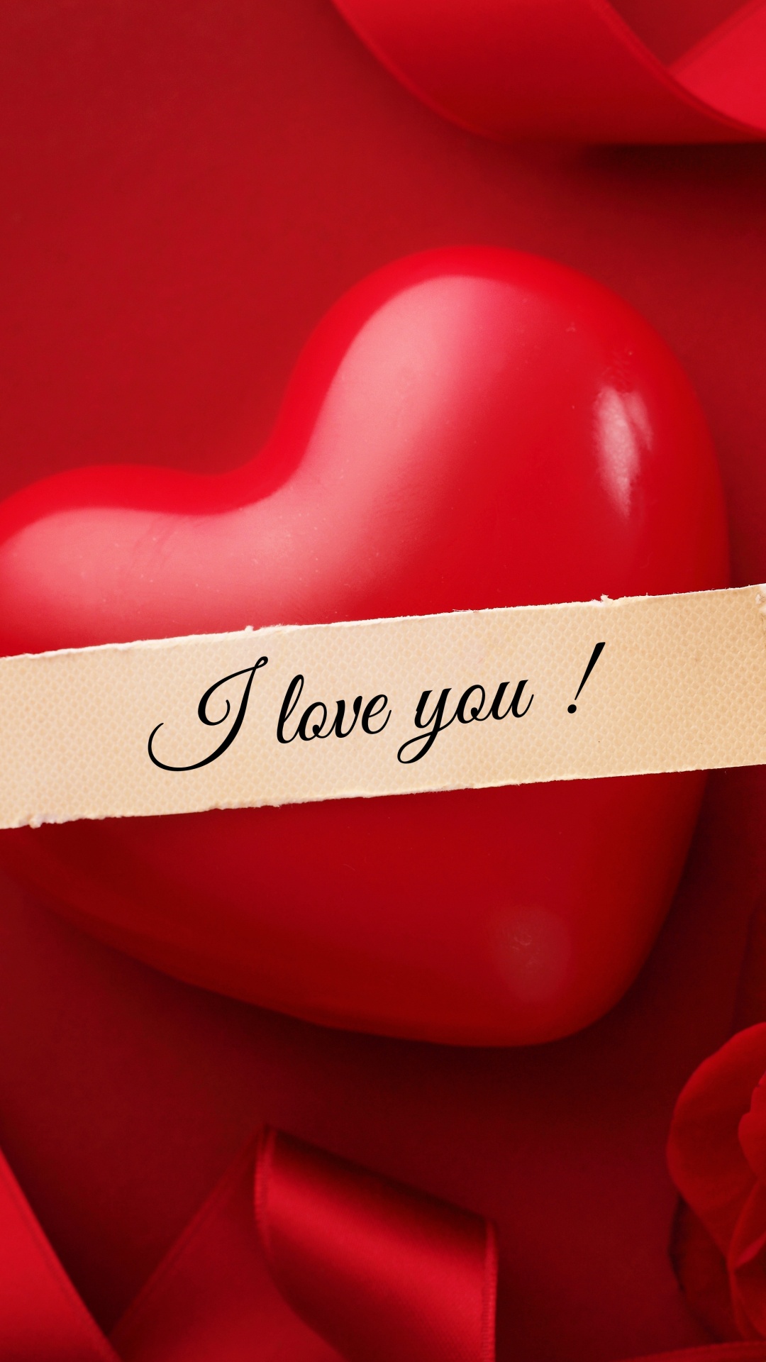 Обои День Святого Валентина, сердце, цветок, Роза, красный цвет в разрешении 1080x1920