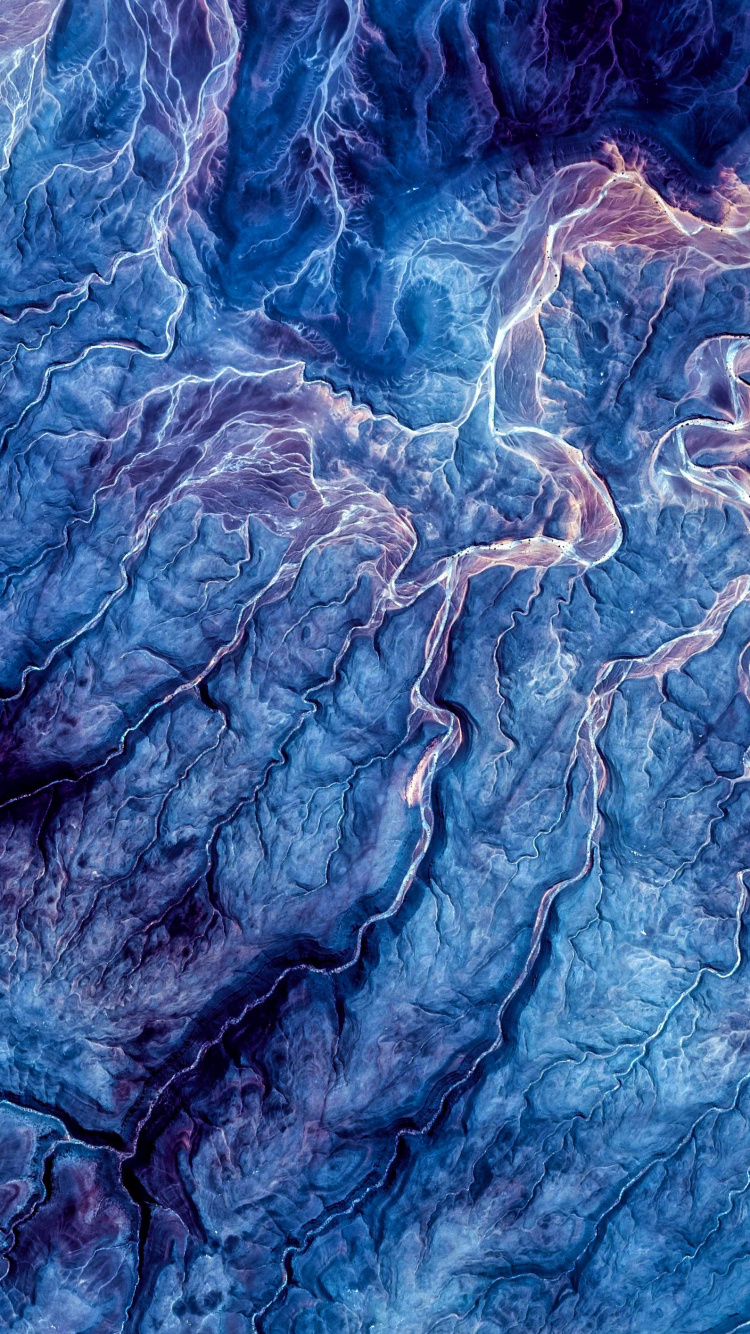 Обои синий, космос, Один пользовательский интерфейс, электрик, атмосфера в разрешении 750x1334