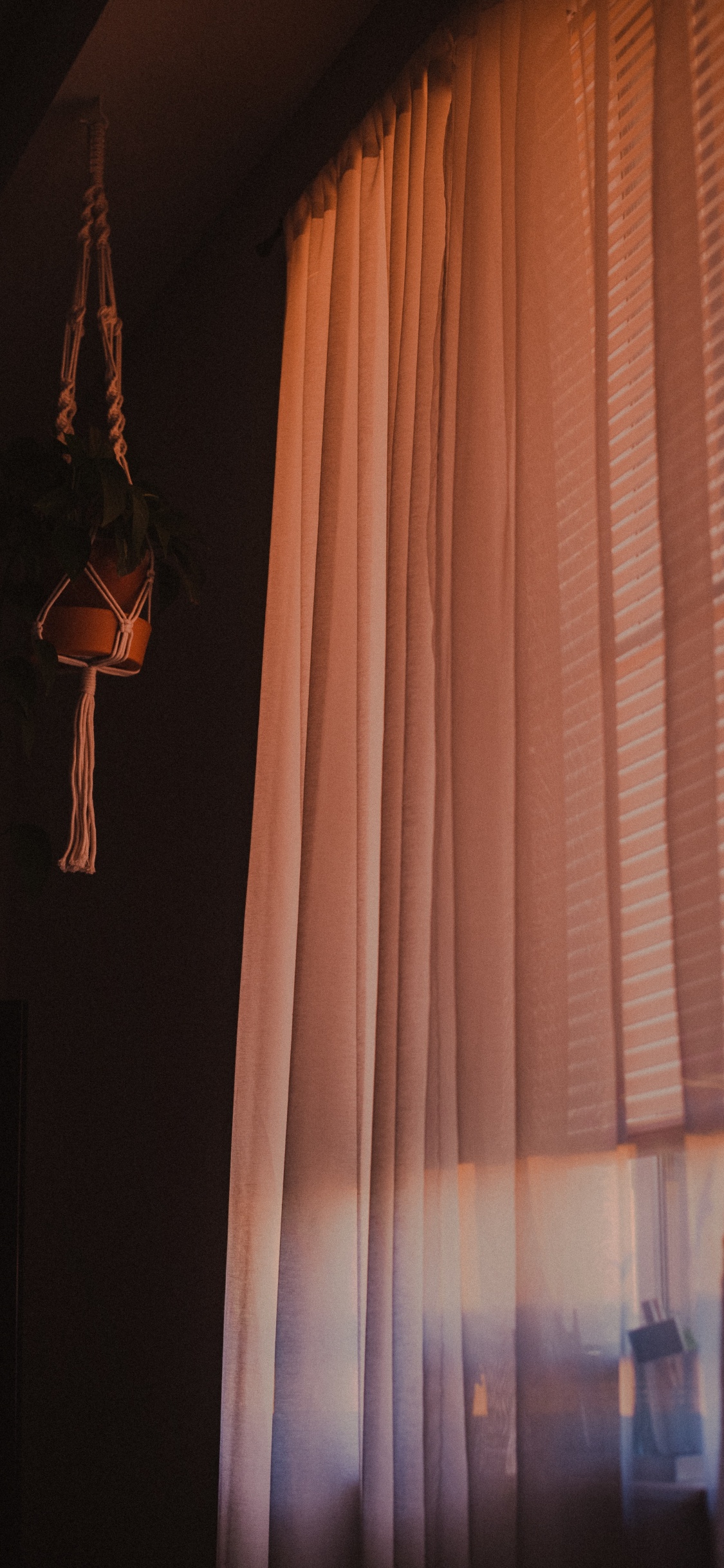 Обои дизайн интерьера, ткань, Жалюзи Оттенки, дизайн, освещение в разрешении 1125x2436