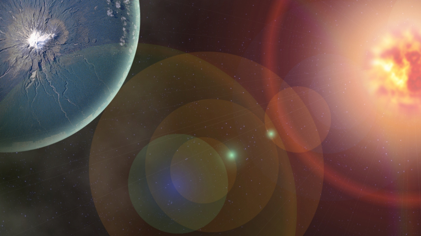 Обои тройной монитор, земля, планета, атмосфера, космическое пространство в разрешении 1366x768