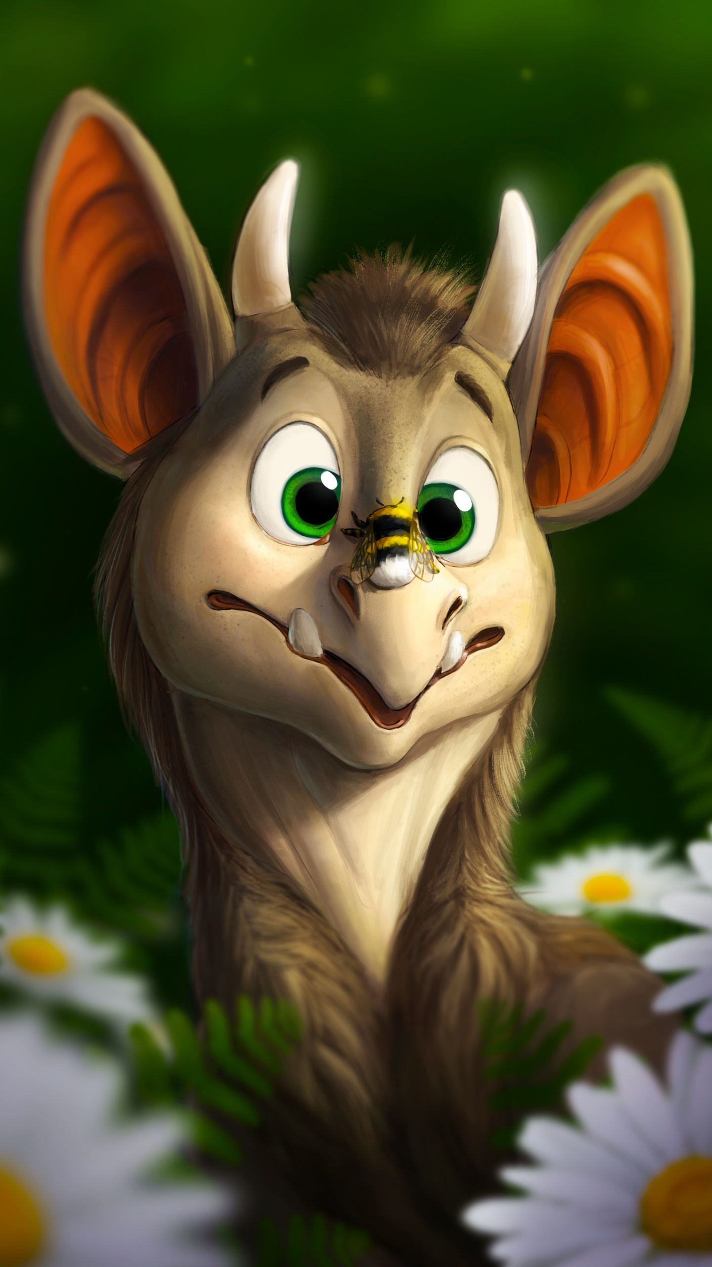 Обои рисование, живопись, мультик, мультфильм, белка в разрешении 1440x2560