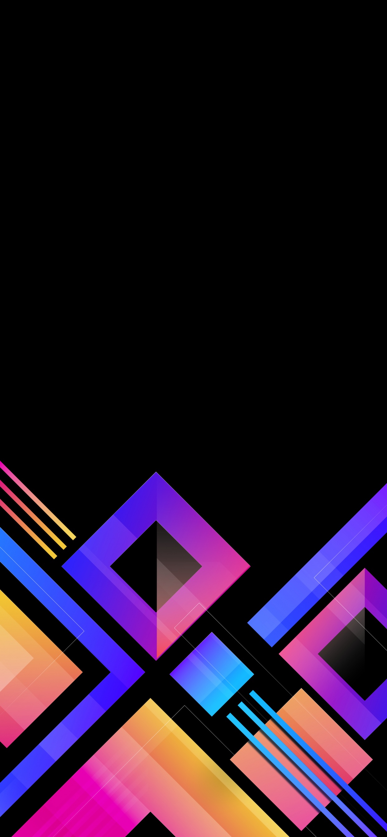 Обои свет, дизайн, графический дизайн, пурпур, треугольник в разрешении 1242x2688