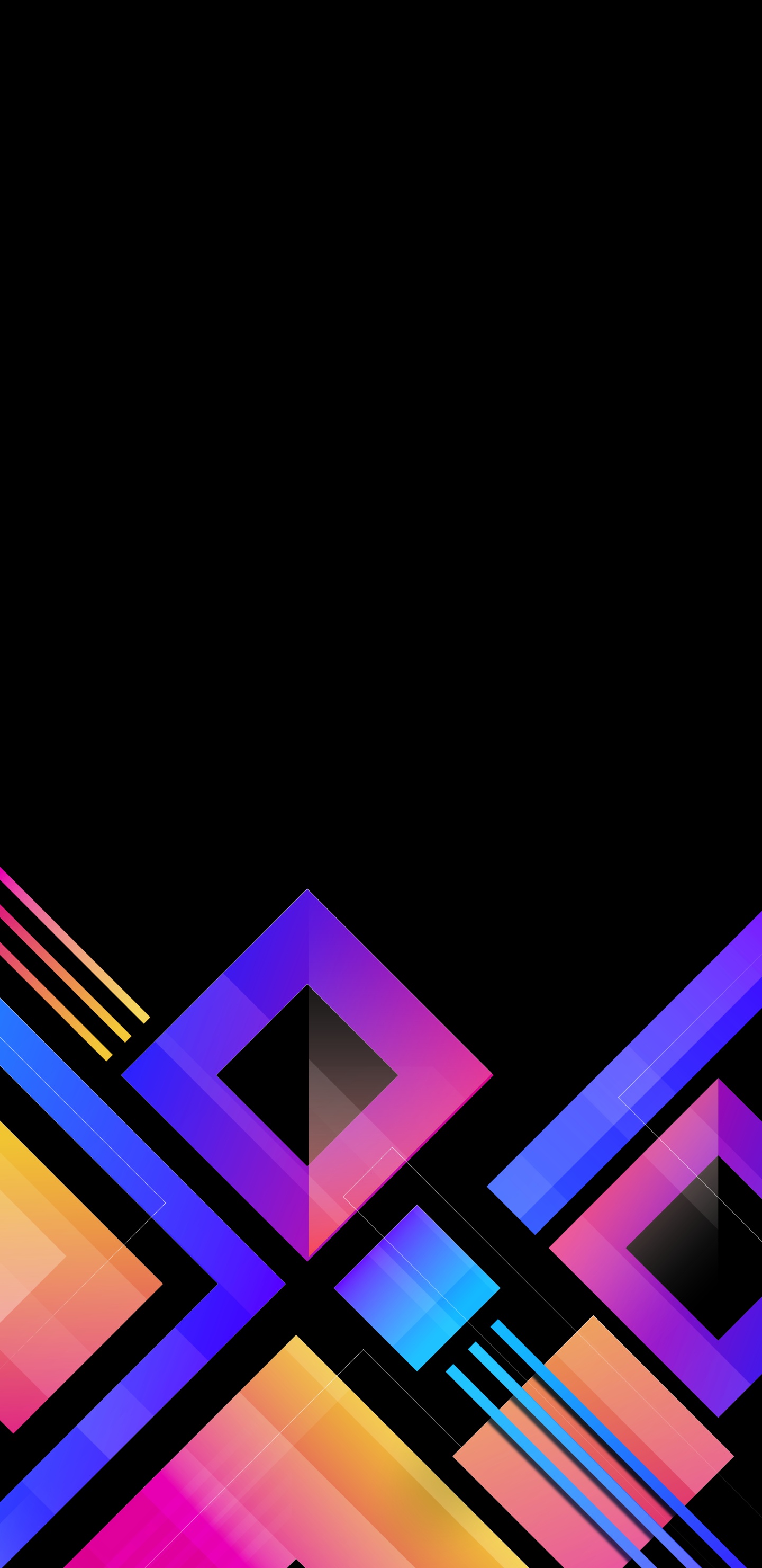 Обои свет, дизайн, графический дизайн, пурпур, треугольник в разрешении 1440x2960