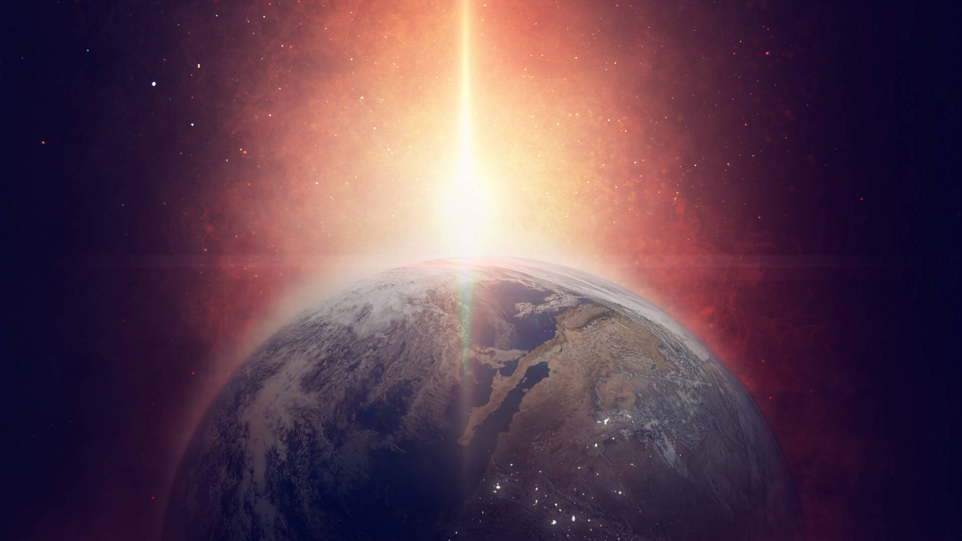 Обои земля, планета, Галактика, атмосфера, космическое пространство в разрешении 1920x1080