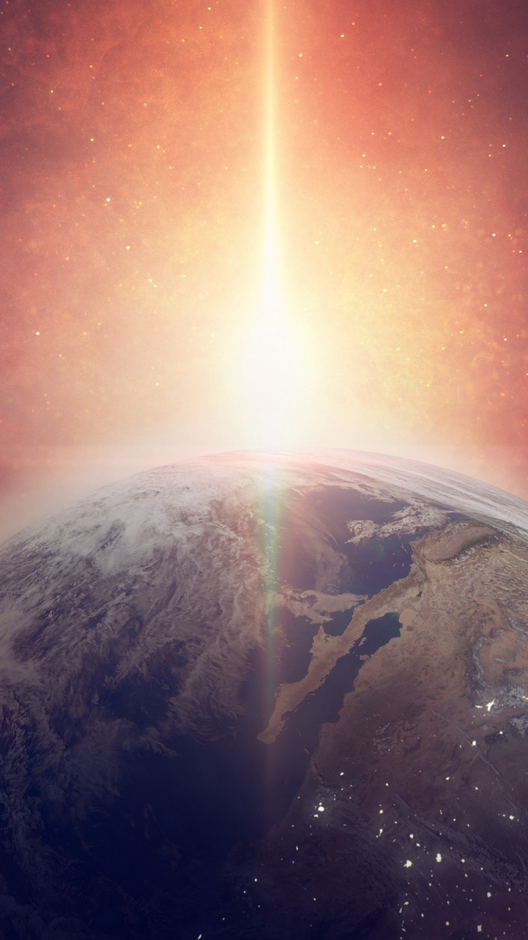 Обои земля, планета, Галактика, атмосфера, космическое пространство в разрешении 750x1334