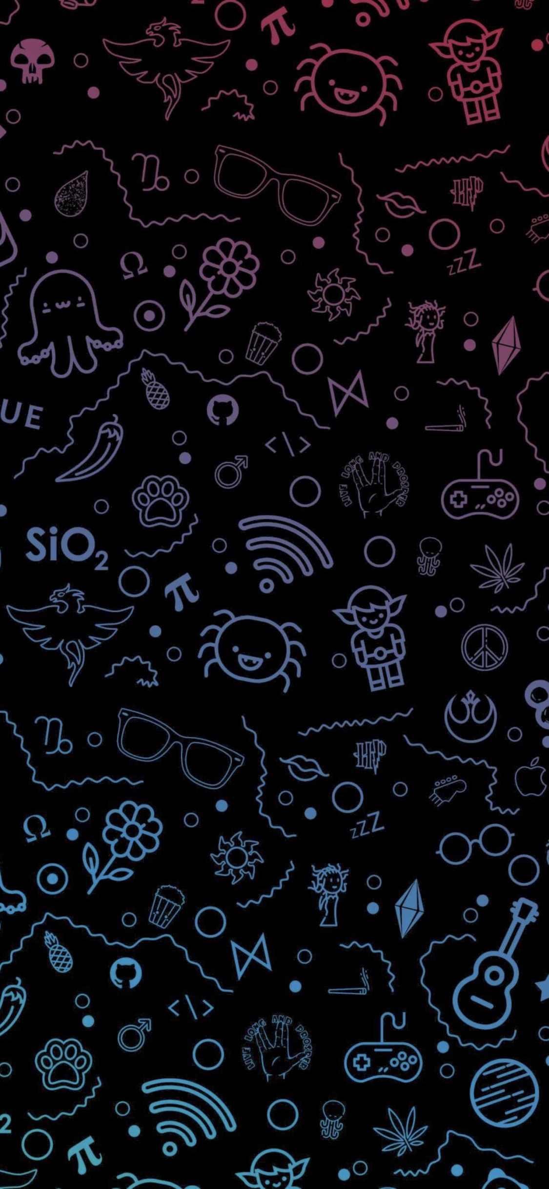 Обои графический дизайн, дизайн, графика, арт, минимализм в разрешении 1125x2436