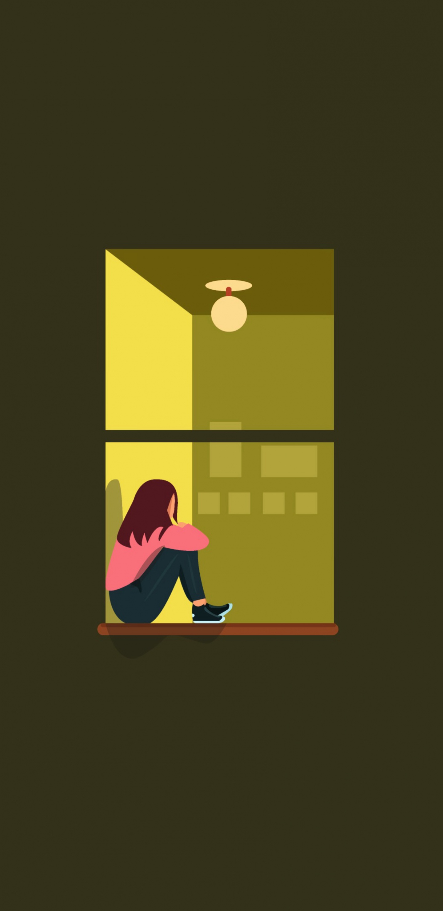 Обои зеленый, желтый, иллюстрация, текст, графический дизайн в разрешении 1440x2960