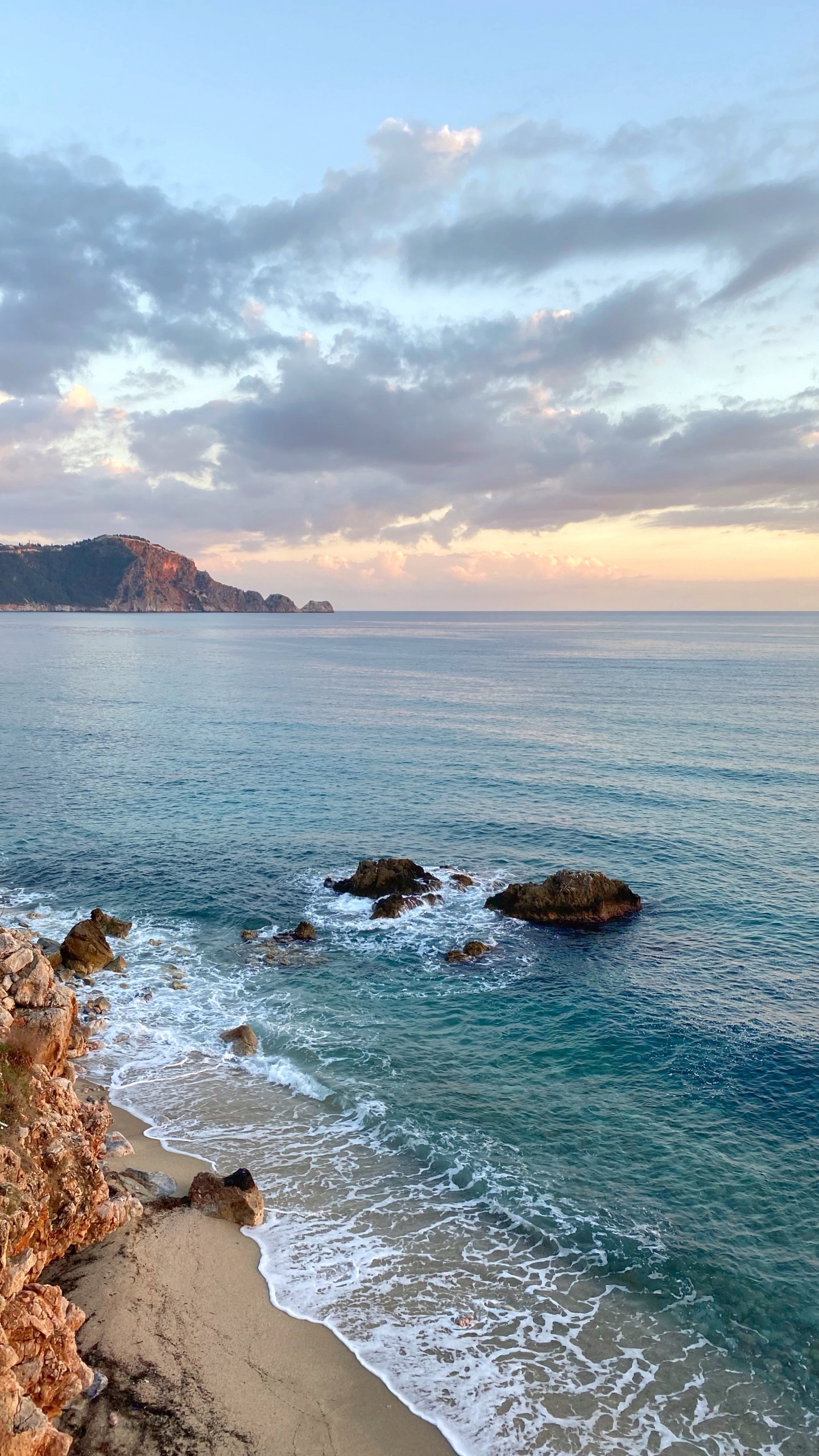 Обои море, вода, облако, гидроресурсы, лазурный в разрешении 1440x2560