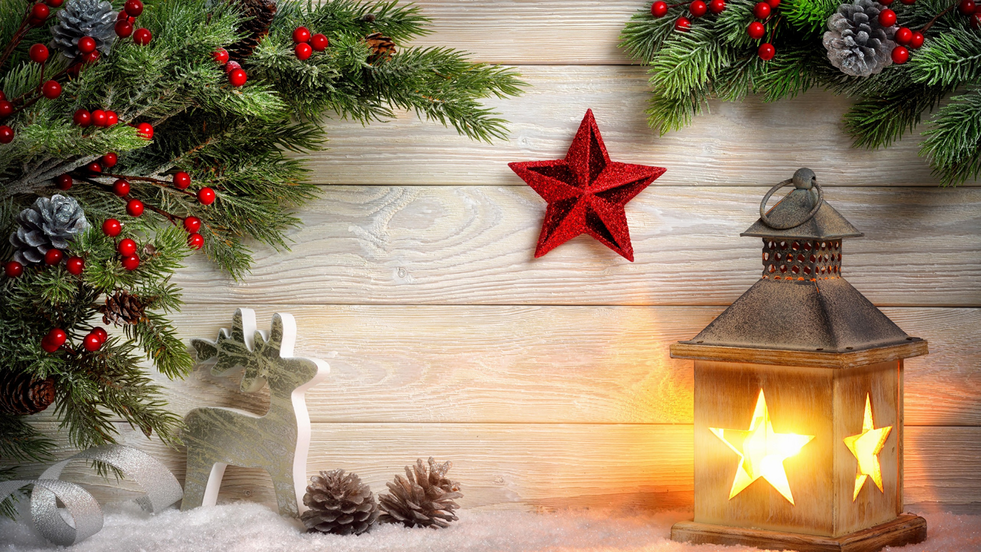 Обои Рождественский день, Рождественские украшения, елка, Рождество, рождественский орнамент в разрешении 1920x1080
