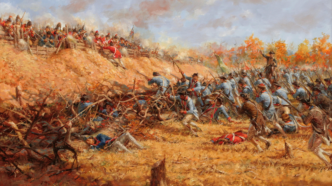 Обои саратога битва, Сражения при Саратоге, Американской Революционной Войны, Кампания саратога, 1777 переломный момент в Саратоге в разрешении 1366x768