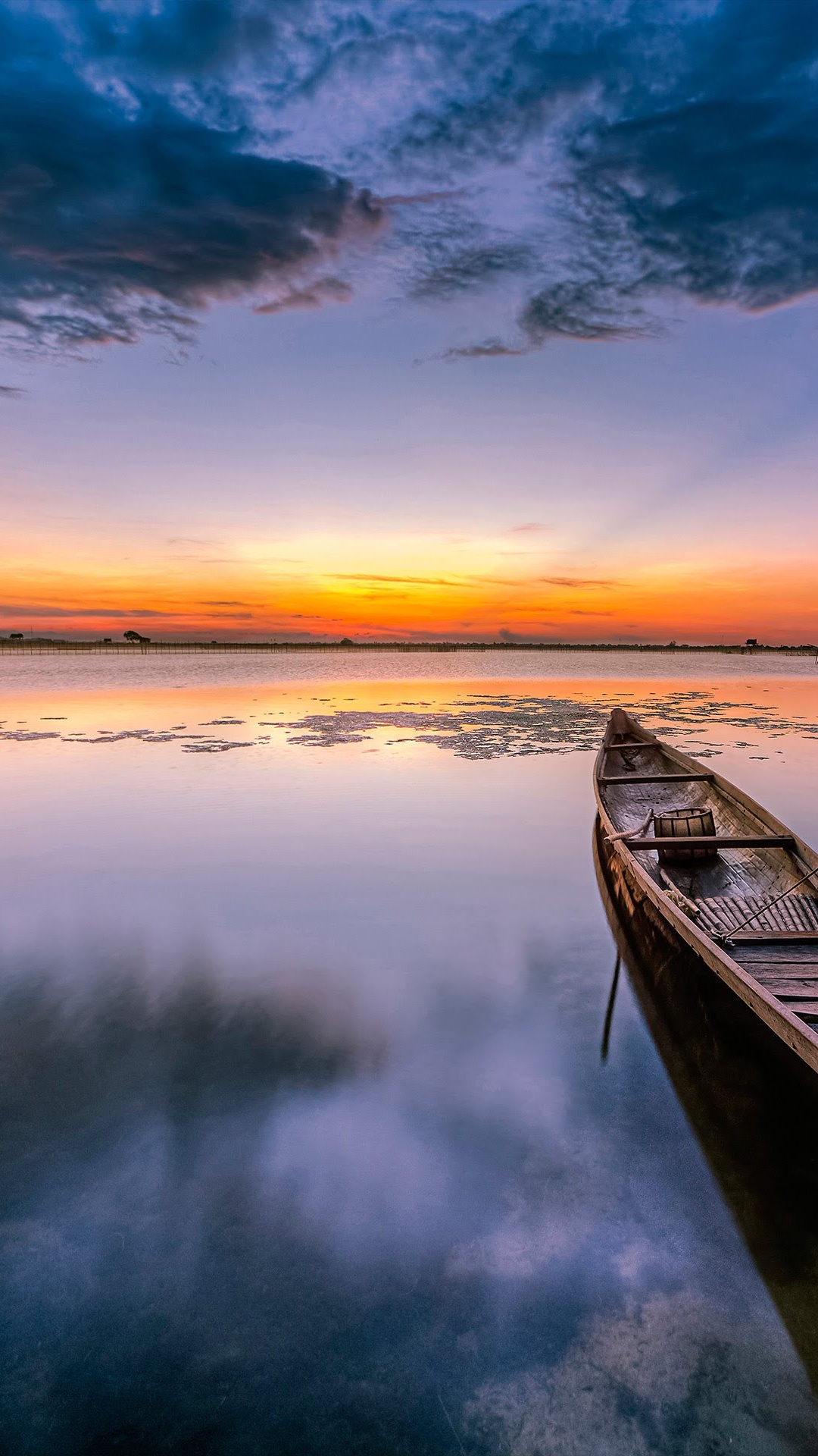 Обои ZTE, ZTE Axon M, отражение, закат, судно в разрешении 1080x1920