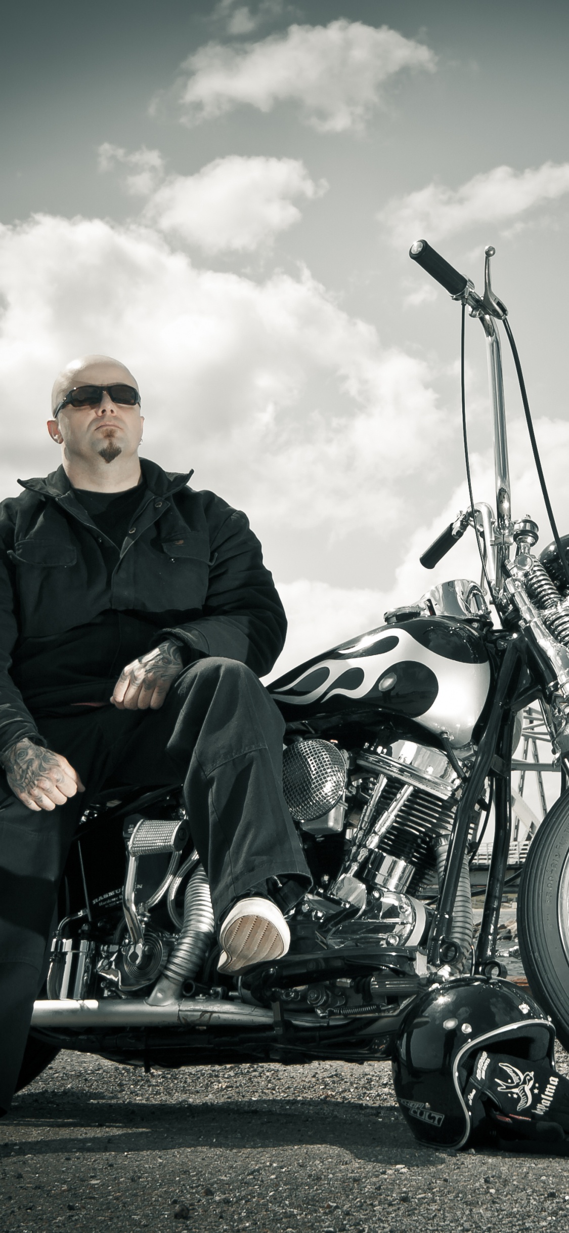 Обои мотоцикл, Чоппер, мотоциклетный клуб, Группа Владельцев Harley, облако в разрешении 1125x2436