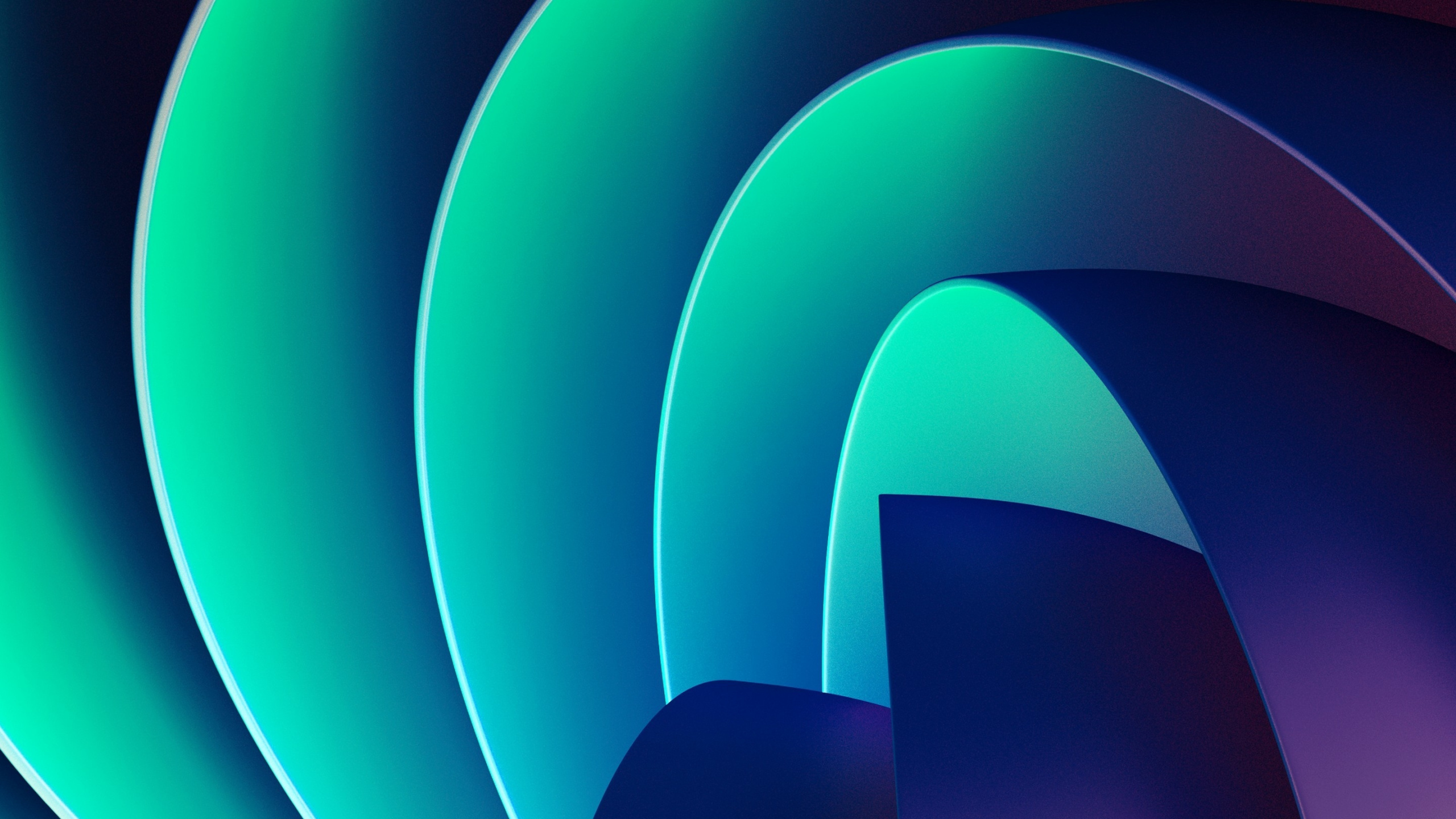 Обои зеленый, свет, линия, графика, атмосфера в разрешении 2560x1440