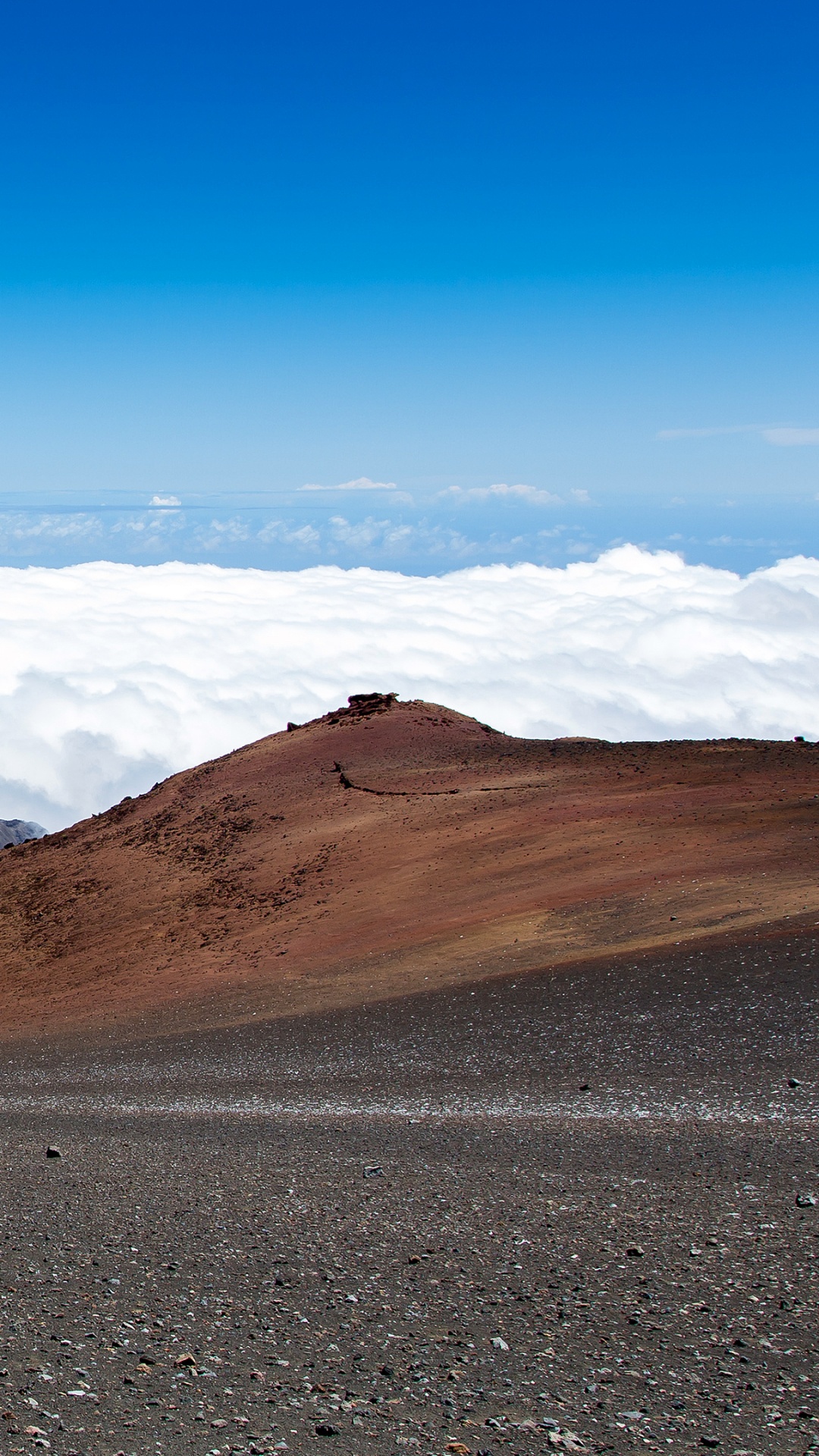 Обои Haleakal, вулкан, горный рельеф, гора, горный хребет в разрешении 1080x1920