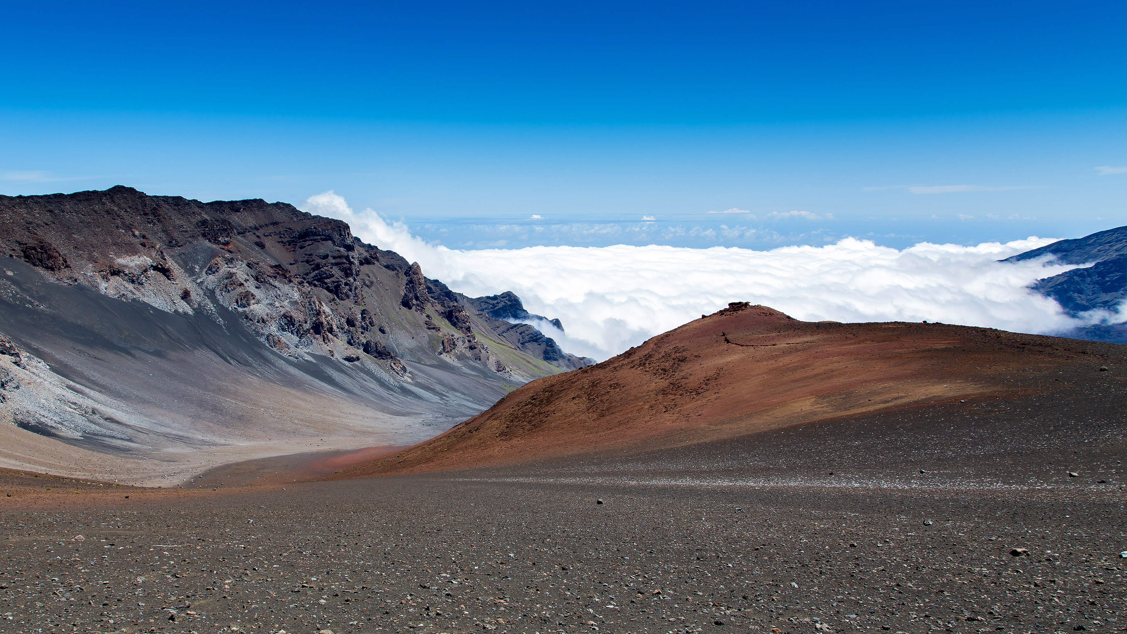 Обои Haleakal, вулкан, горный рельеф, гора, горный хребет в разрешении 3840x2160
