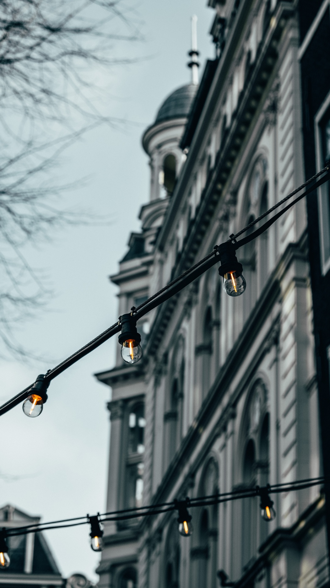 Обои архитектура, городок, городской район, освещение, метрополия в разрешении 1080x1920