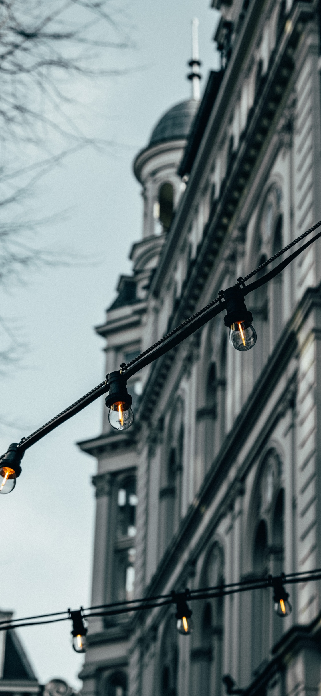 Обои архитектура, городок, городской район, освещение, метрополия в разрешении 1125x2436