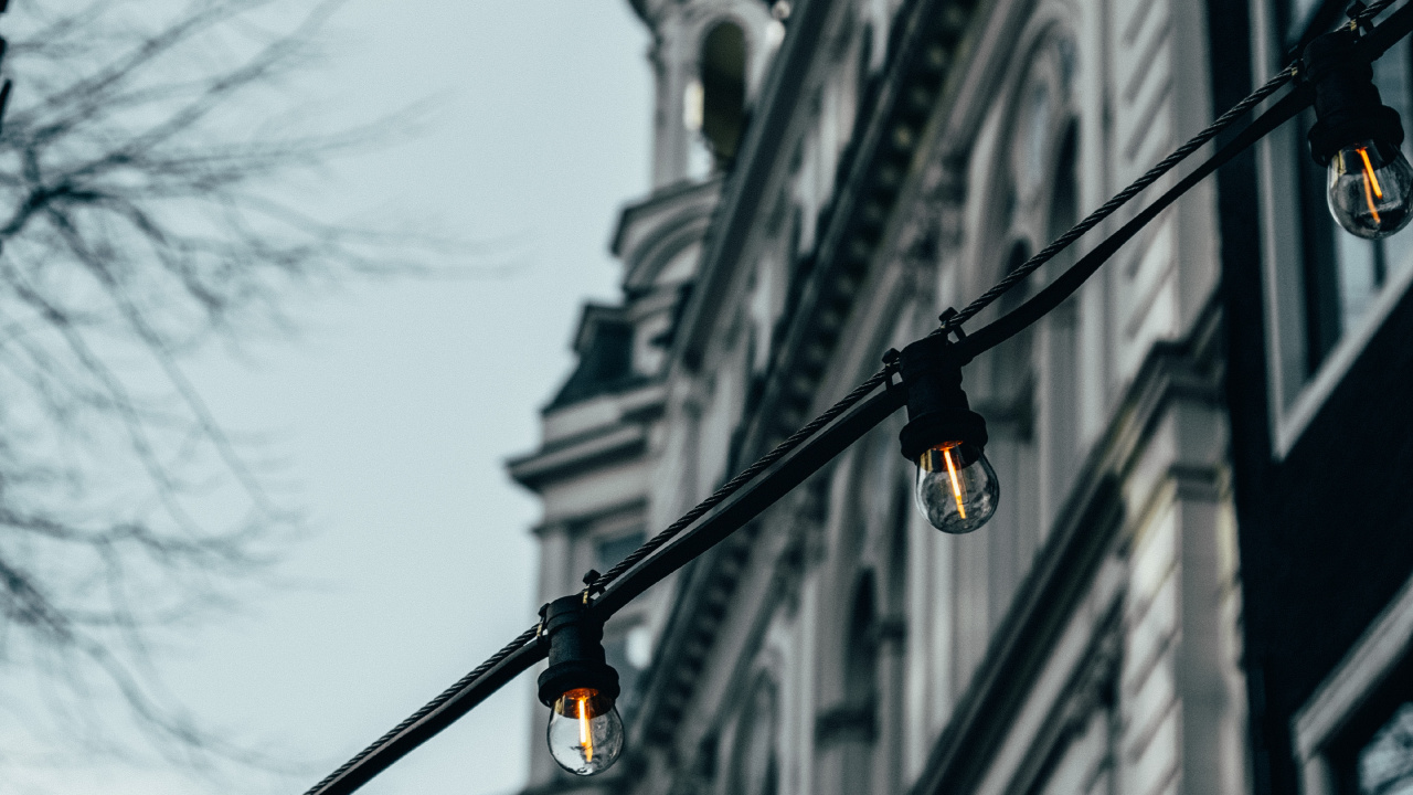 Обои архитектура, городок, городской район, освещение, метрополия в разрешении 1280x720