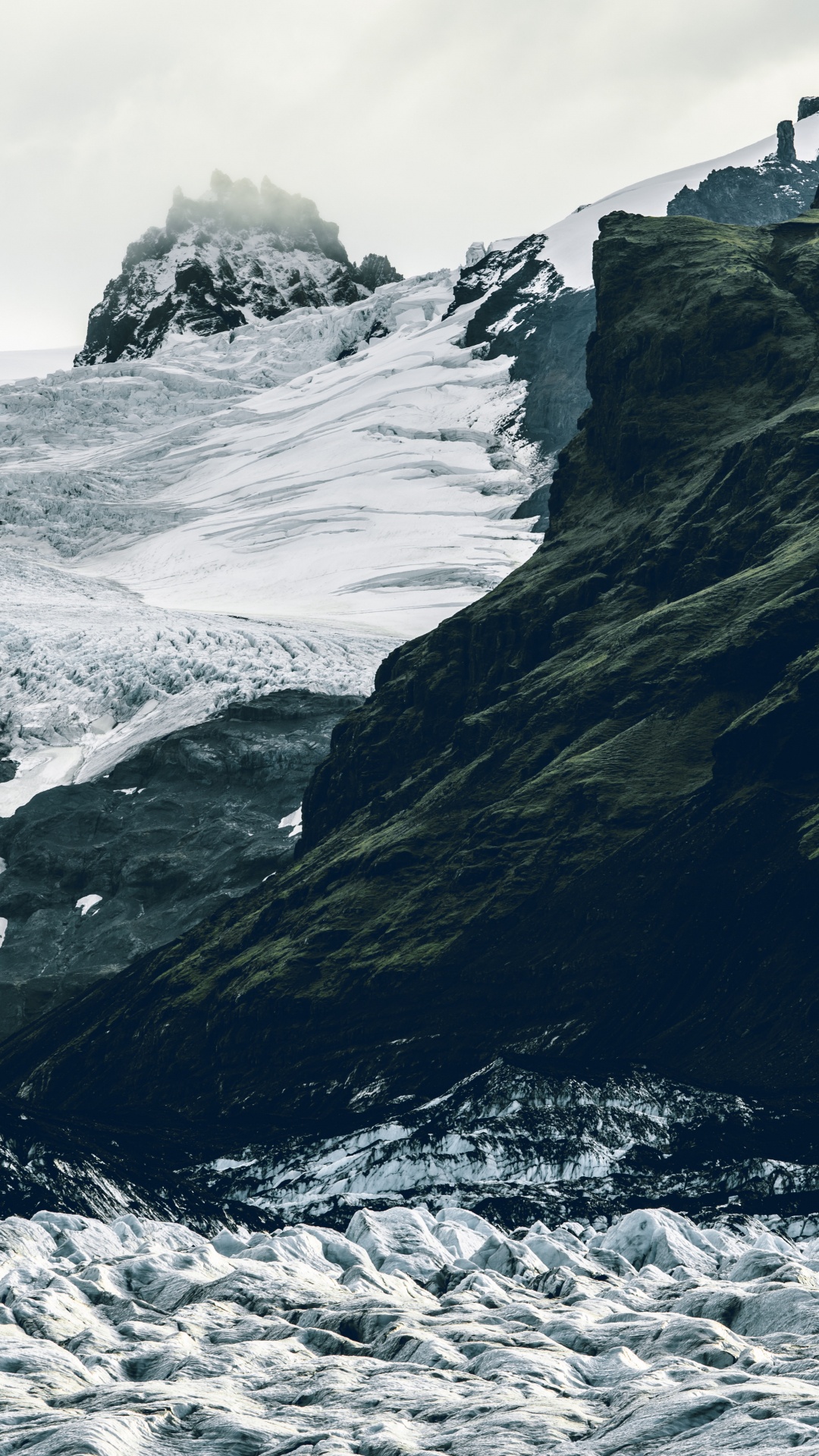 Обои рельеф, ледник, океан, море, природный ландшафт в разрешении 1080x1920