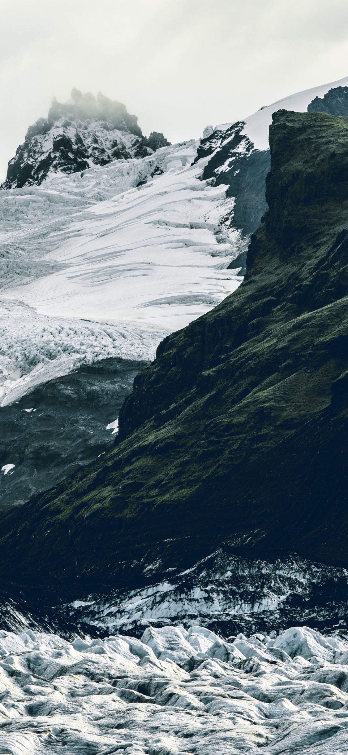 Обои рельеф, ледник, океан, море, природный ландшафт в разрешении 1125x2436