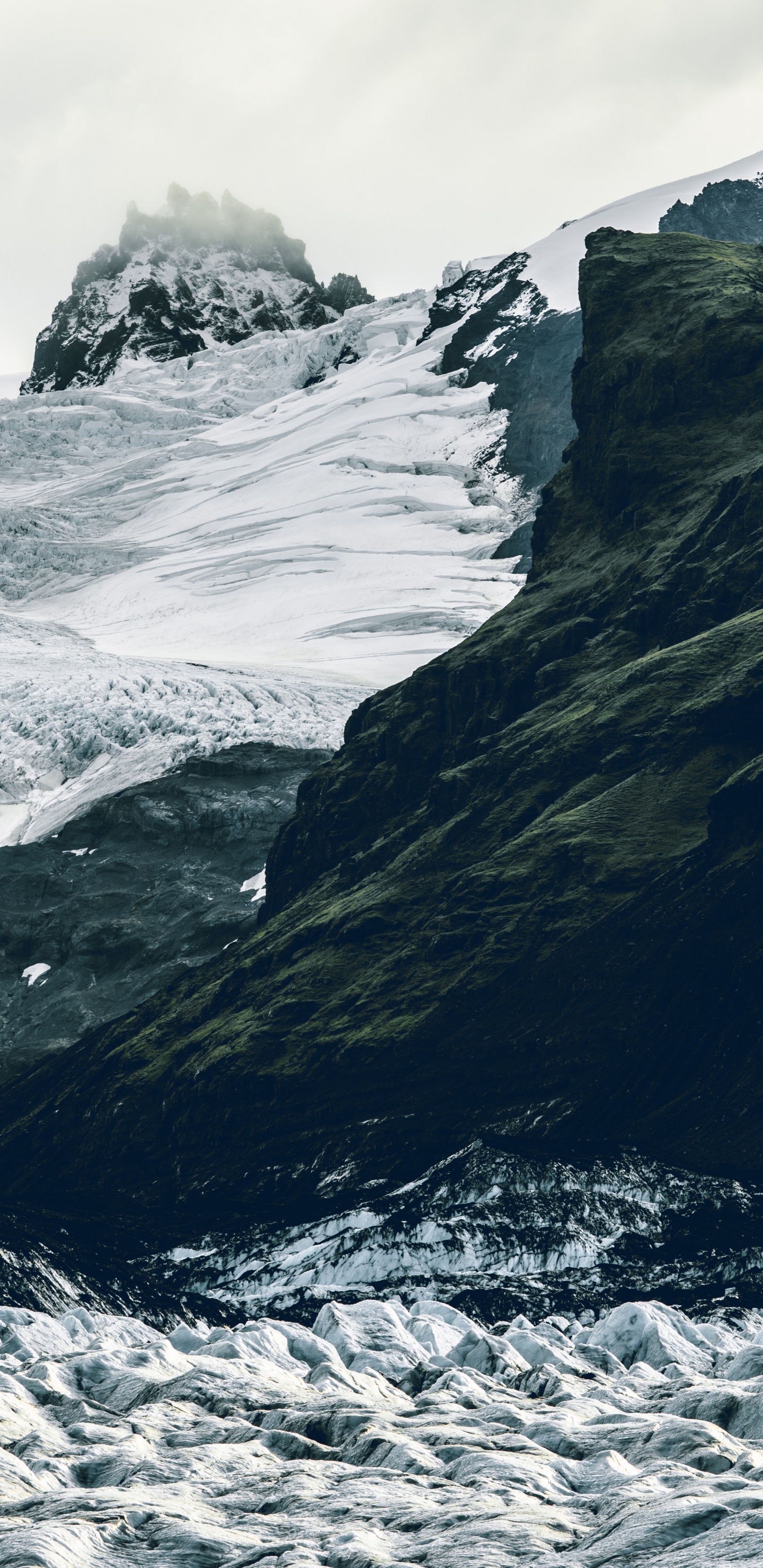 Обои рельеф, ледник, океан, море, природный ландшафт в разрешении 1440x2960