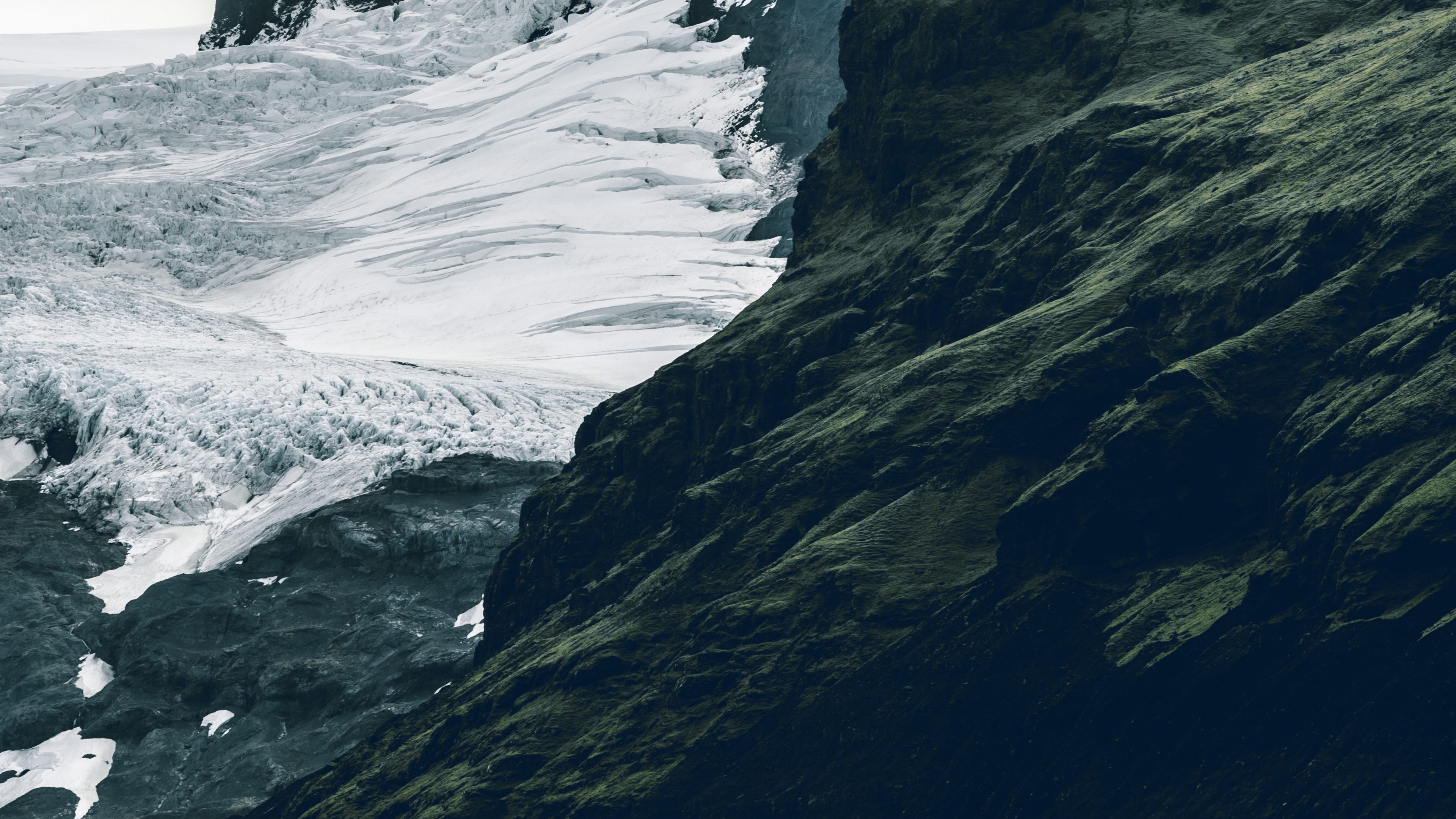 Обои рельеф, ледник, океан, море, природный ландшафт в разрешении 3840x2160