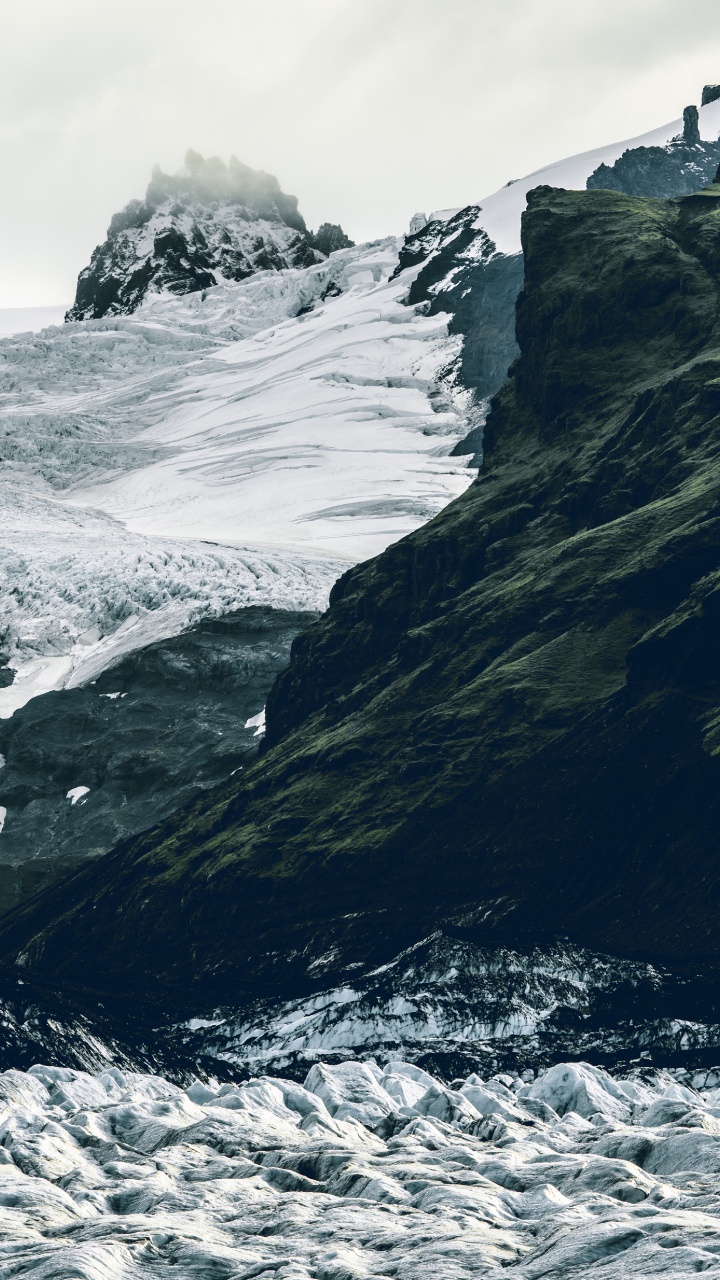 Обои рельеф, ледник, океан, море, природный ландшафт в разрешении 720x1280