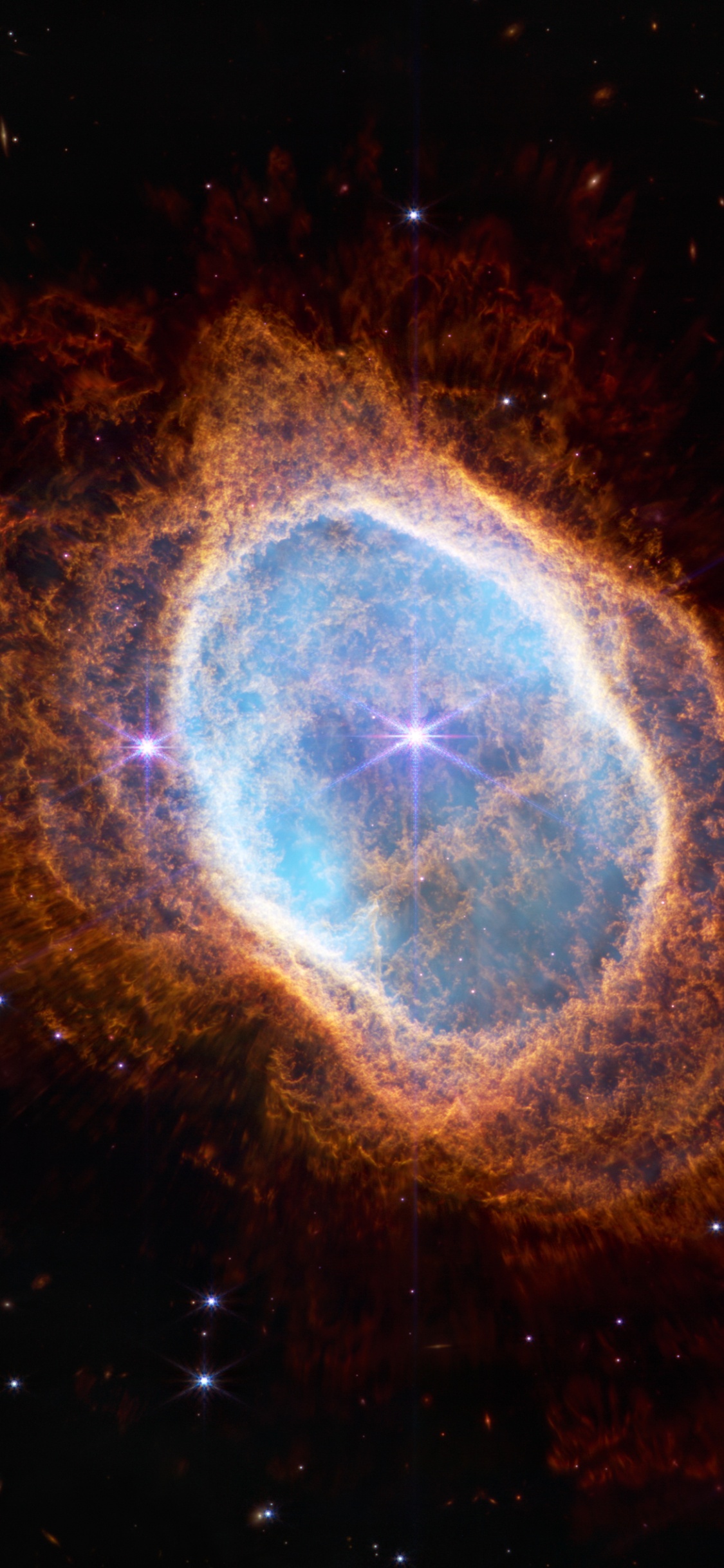 Обои Космический Телескоп Джеймса Вебба, туманность, нгк 3132, космический телескоп, Астрономия в разрешении 1125x2436