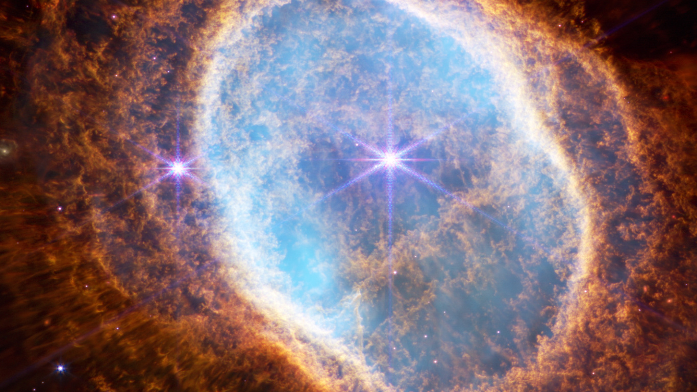 Обои Космический Телескоп Джеймса Вебба, туманность, нгк 3132, космический телескоп, Астрономия в разрешении 1366x768