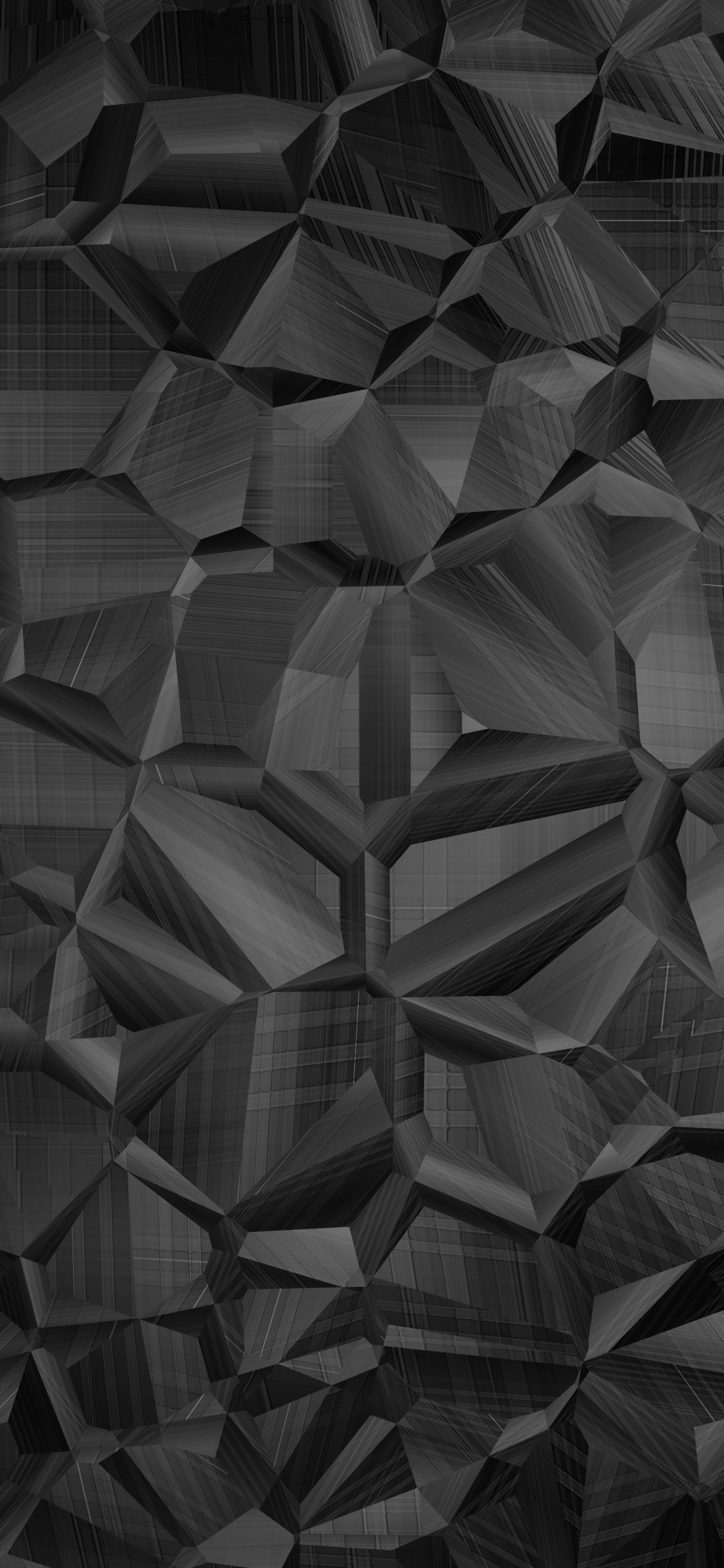 Обои полигон, узор, треугольник, черный, монохромный в разрешении 1242x2688