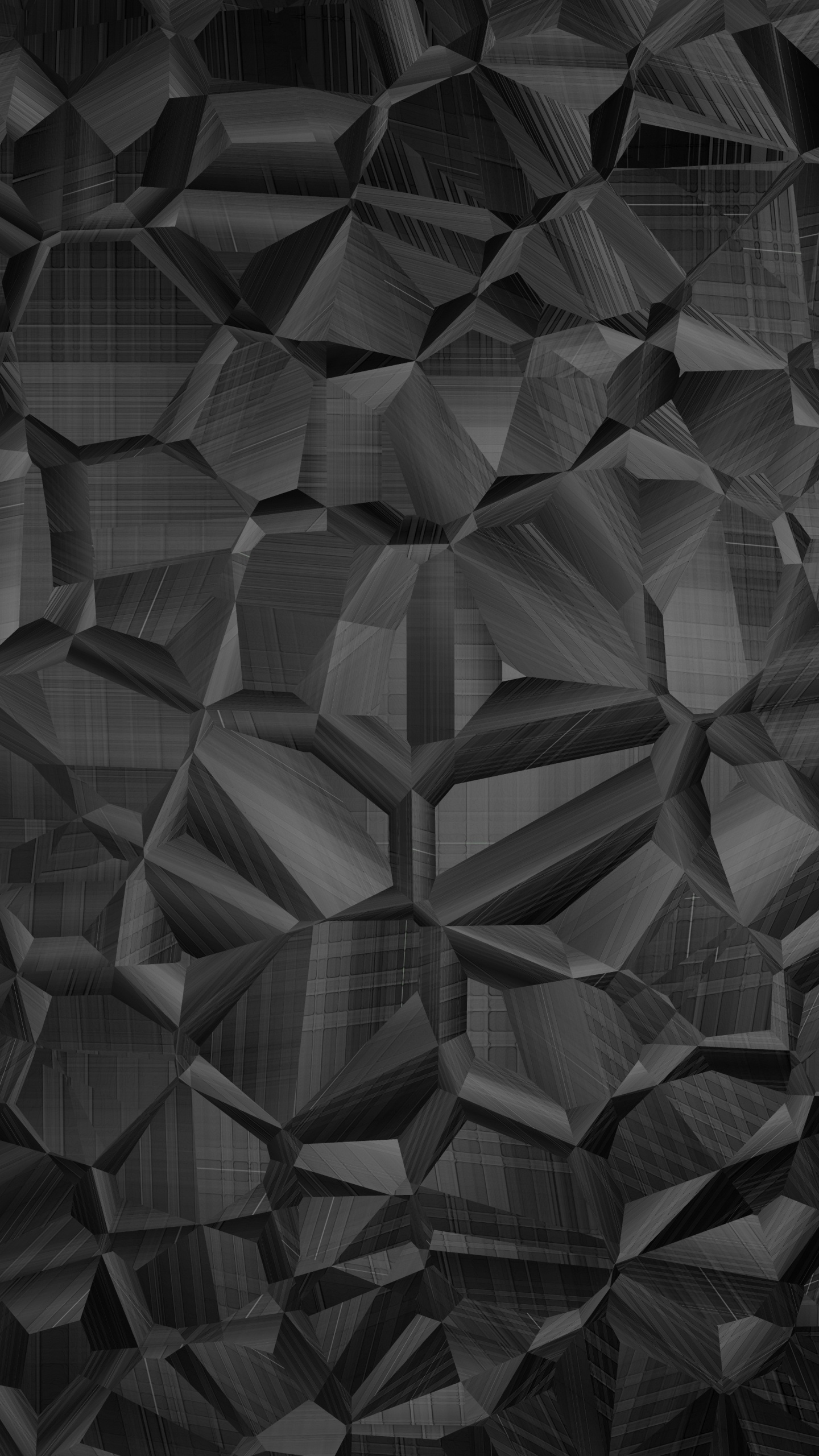 Обои полигон, узор, треугольник, черный, монохромный в разрешении 1440x2560