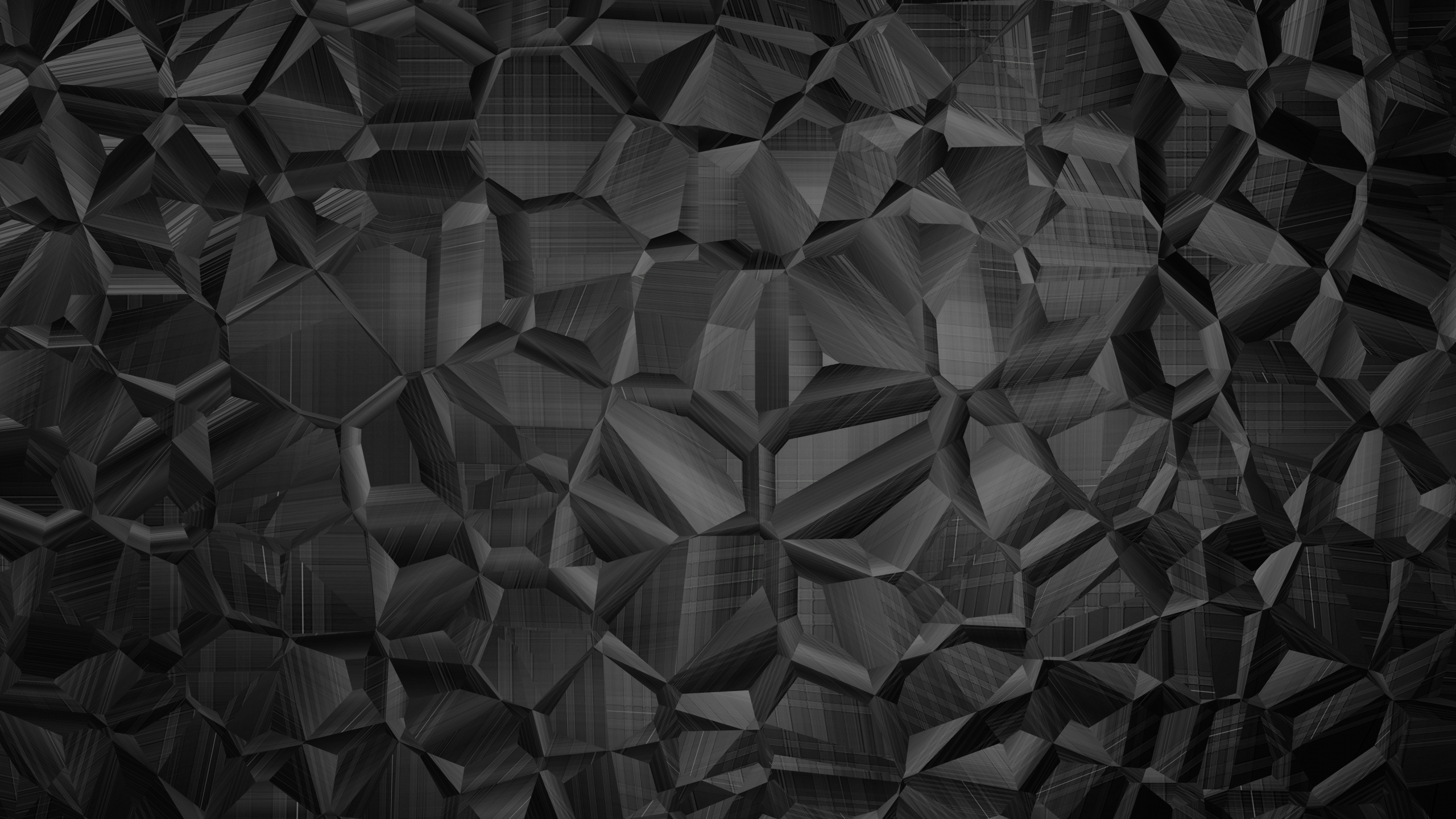 Обои полигон, узор, треугольник, черный, монохромный в разрешении 2560x1440