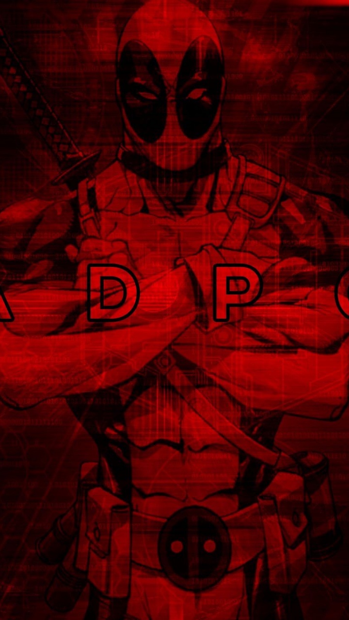 Обои дэдпул, красный цвет, иллюстрация, арт, ютуб в разрешении 720x1280