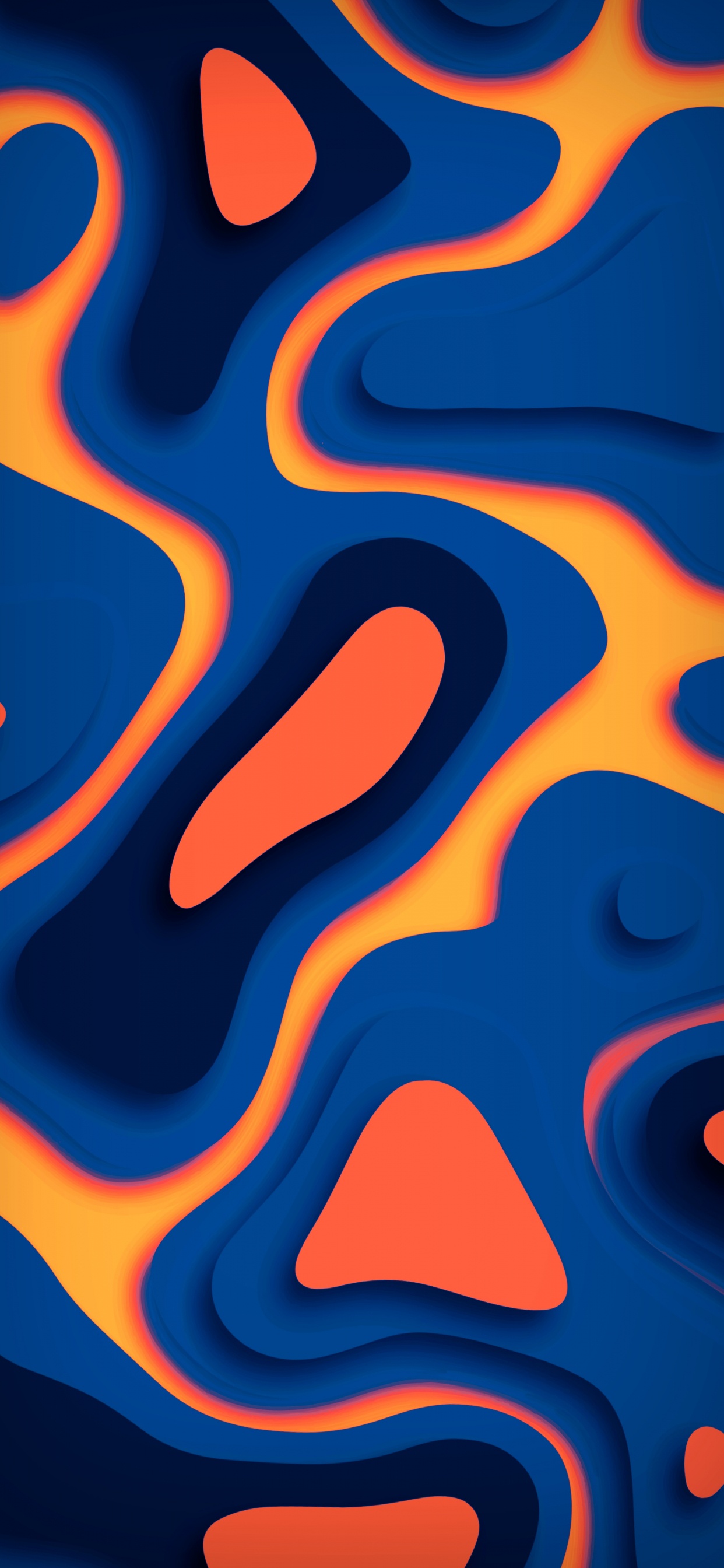 Обои Апельсин, смартфон, лазурный, жидкий, Аква в разрешении 1242x2688