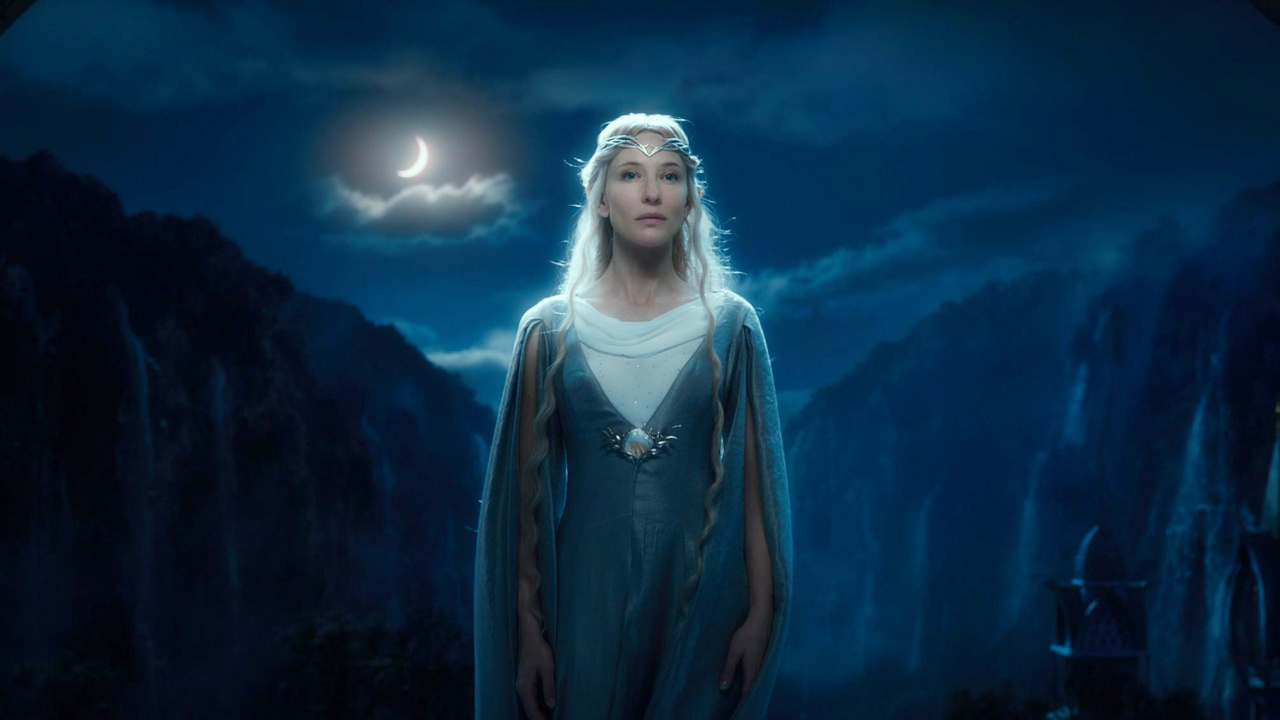 Обои Галадриэль, Хоббит Нежданное путешествие, Бильбо Бэггинс, Фродо Бэггинс, Хоббит в разрешении 1280x720