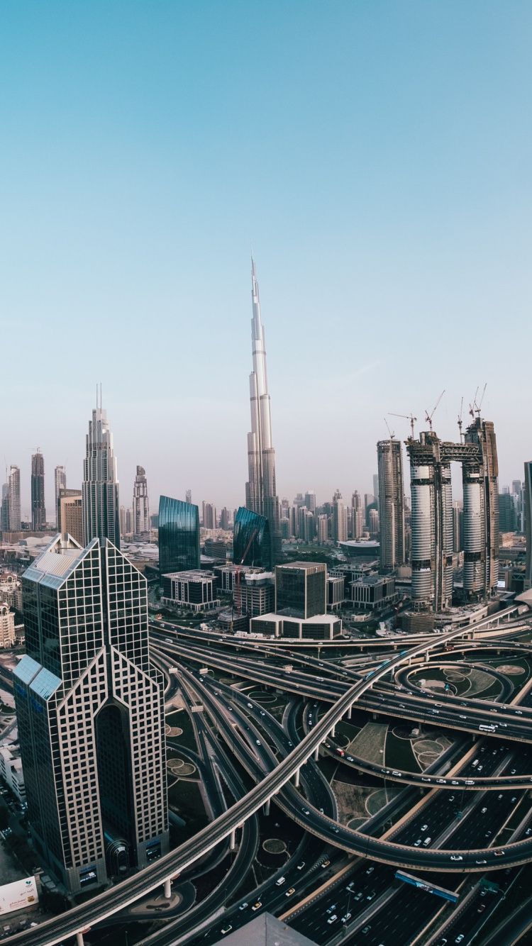 Обои городской район, городской пейзаж, город, небоскреб, метрополия в разрешении 750x1334