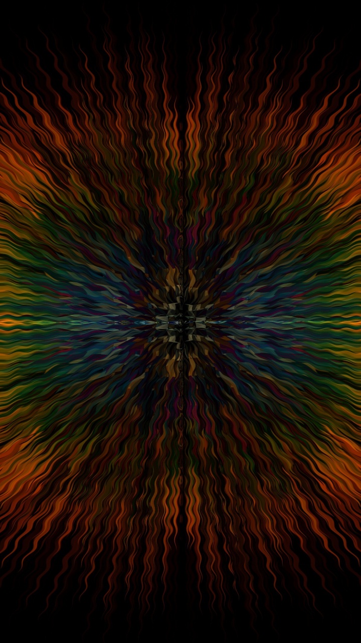 Обои симметрия, черный, природа, темнота, зеленый в разрешении 720x1280