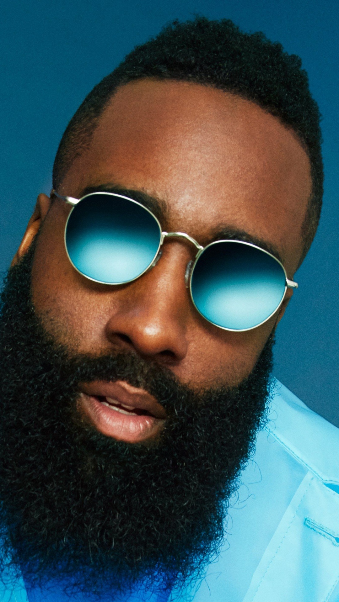 Обои Джеймс Харден, Хьюстон рокетс, NBA, очки, волосы на лице в разрешении 1080x1920