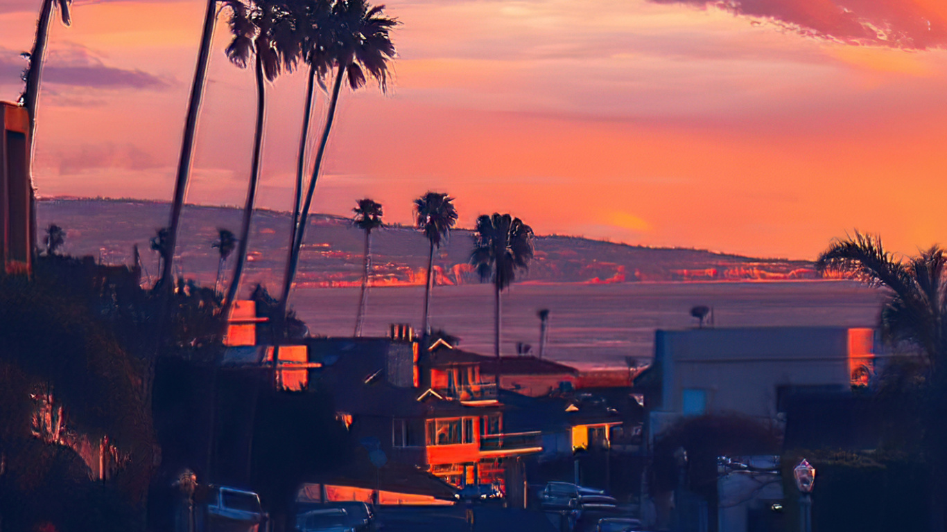 Обои облако, атмосфера, дневное время, уличный фонарь, Апельсин в разрешении 1366x768